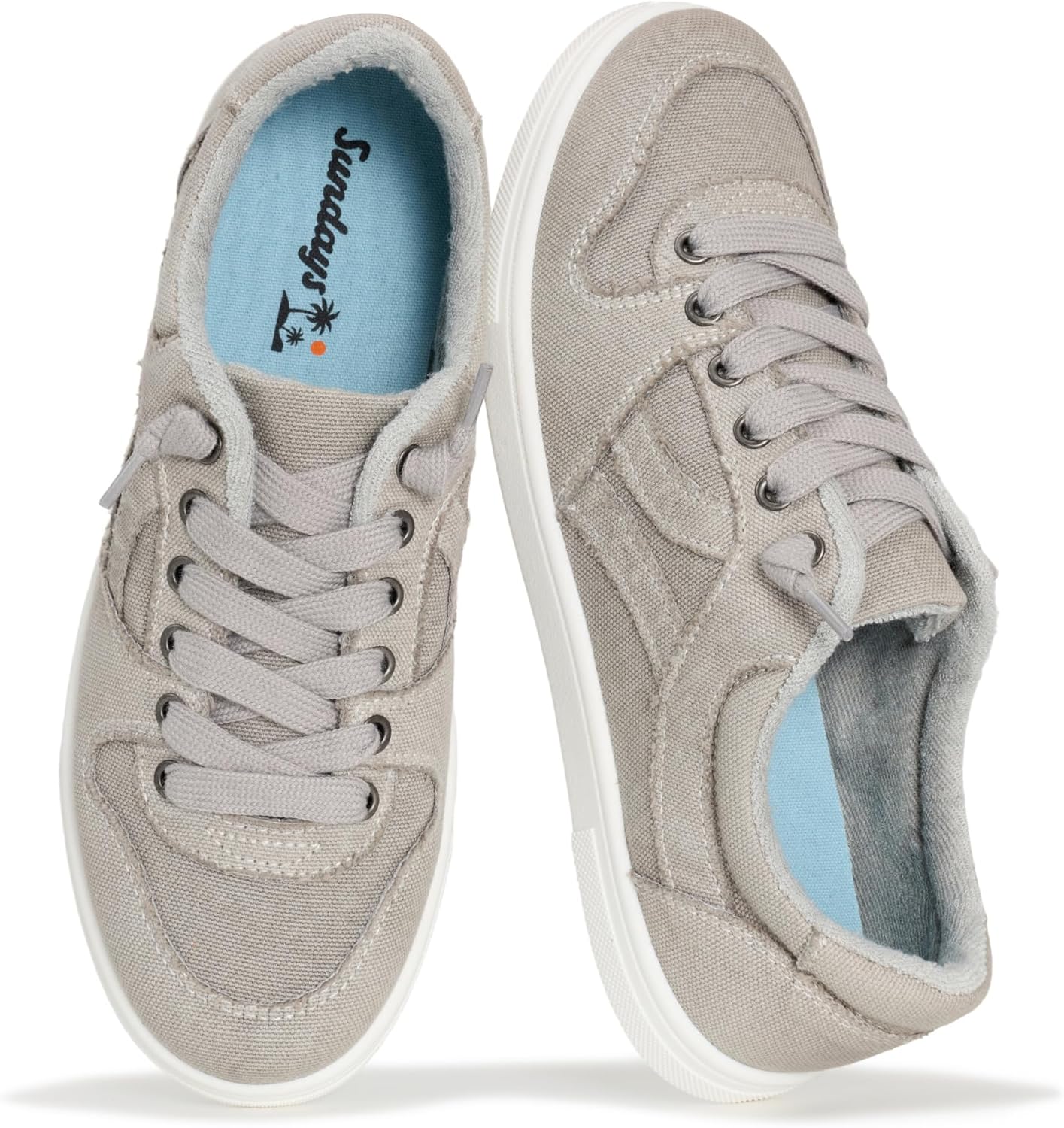 Sundays Womens Shoes - Memory Foam Insole with Breathable Canvas Shoes for Women Footwear - Non-Slip with Lightweight and Comfortable Womens Sneakers