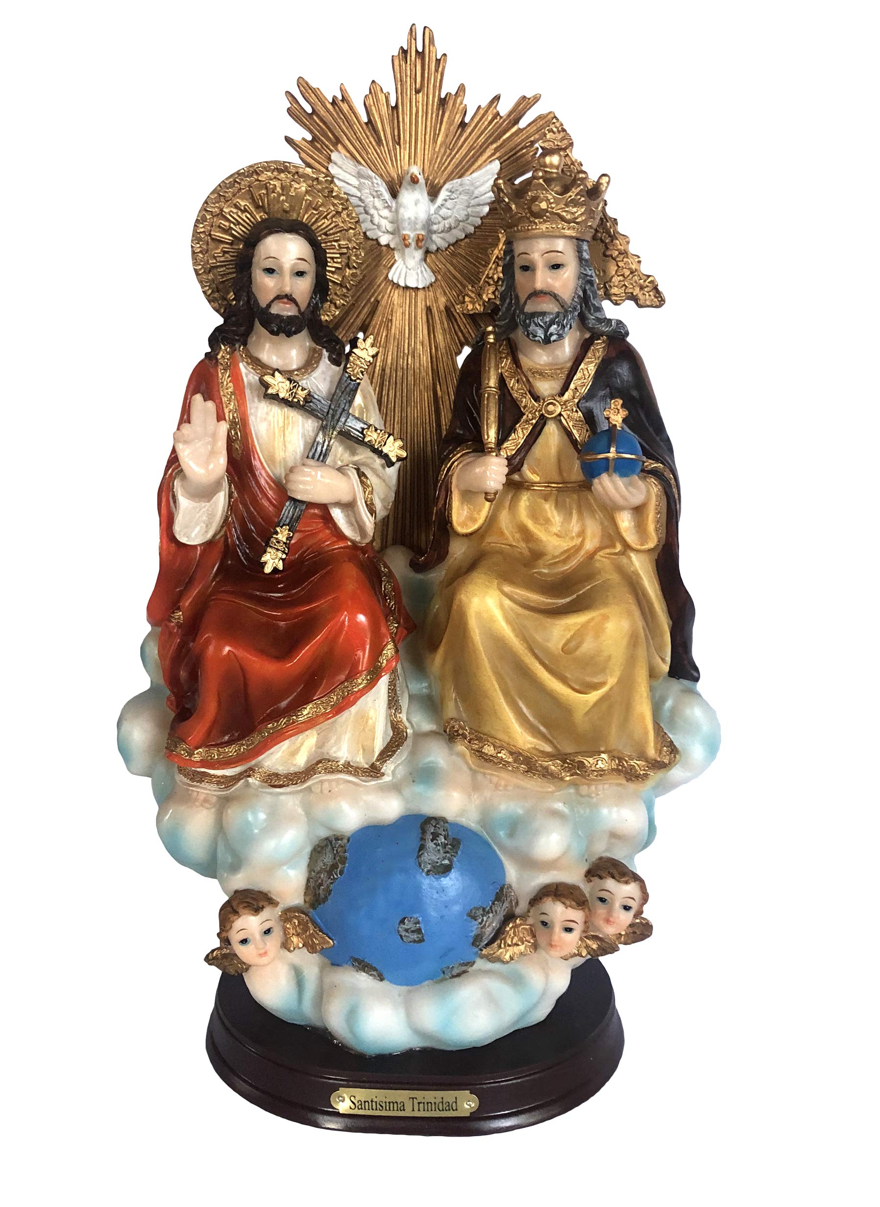 Buy RIVYOS 12" Holy Trinity Religious Statue Figurine Estatua Santisima Trinidad Boxed Gift