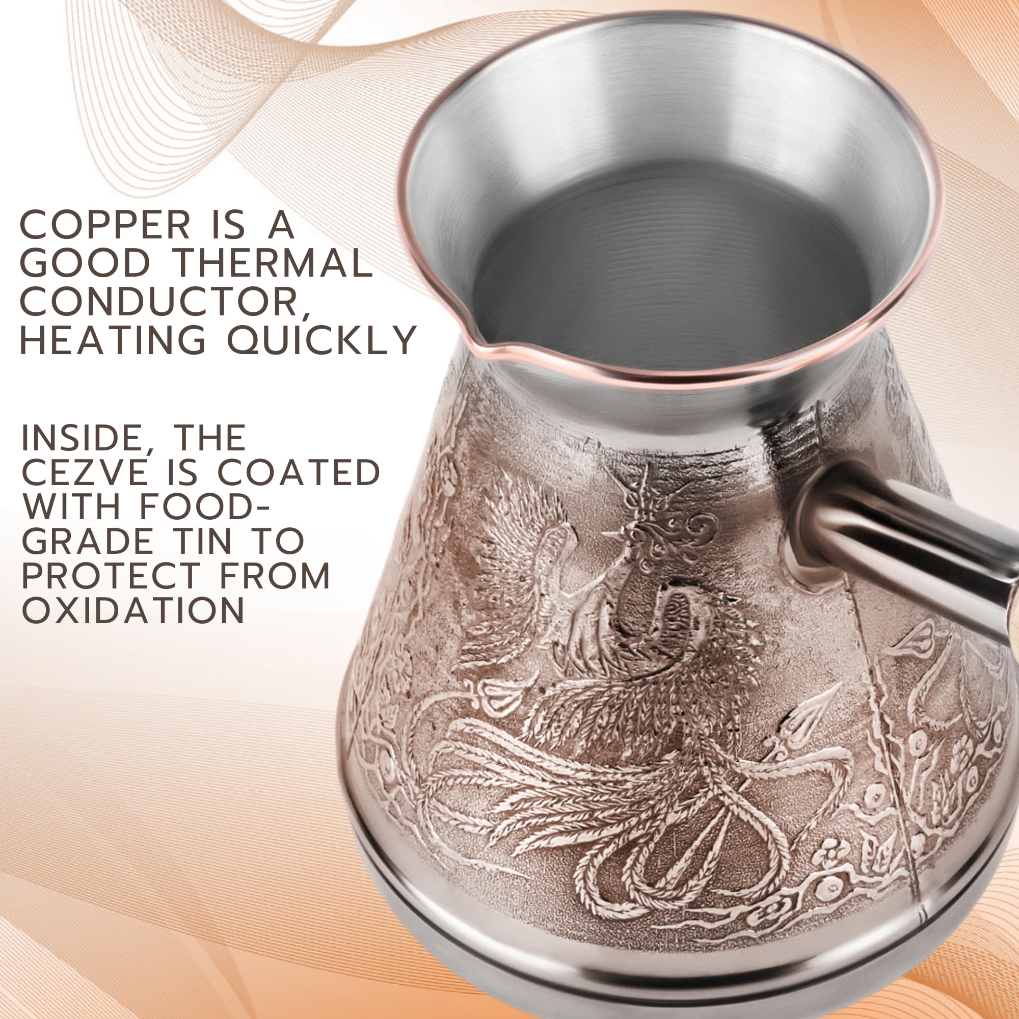 Amazon.com | STP Goods Copper Turkish Coffee Pot Cezve 20.3 oz