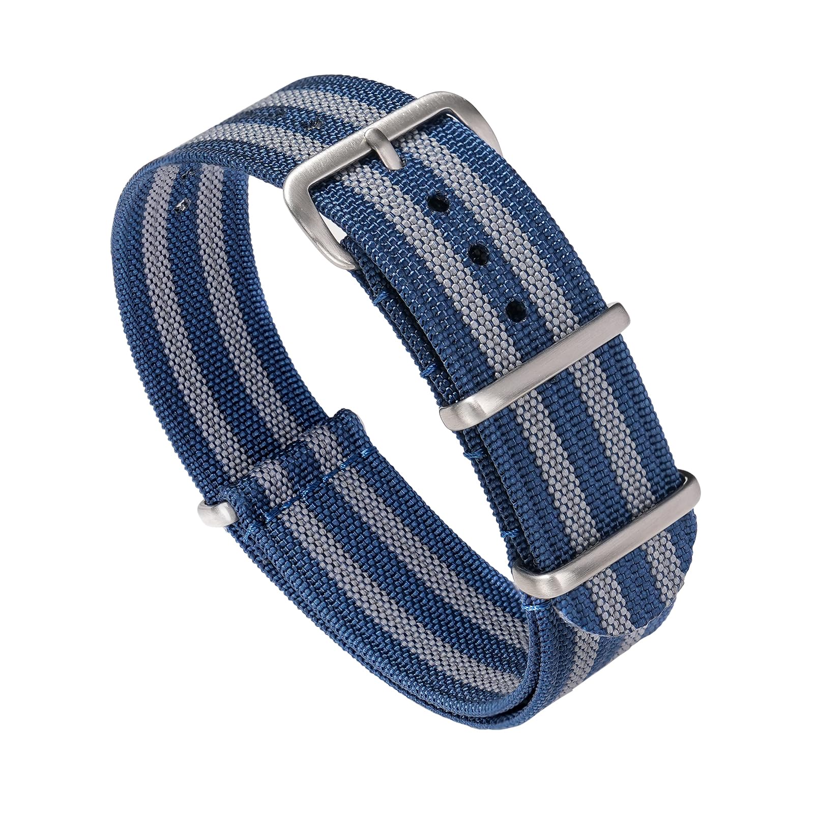 TACTICAL FROG Nylon Watch Band 18mm 19 mm 20mm 22 mm 24 mm, Waterproof Military Watch Straps Replacement for Men Women, With Stainless Steel Buckle