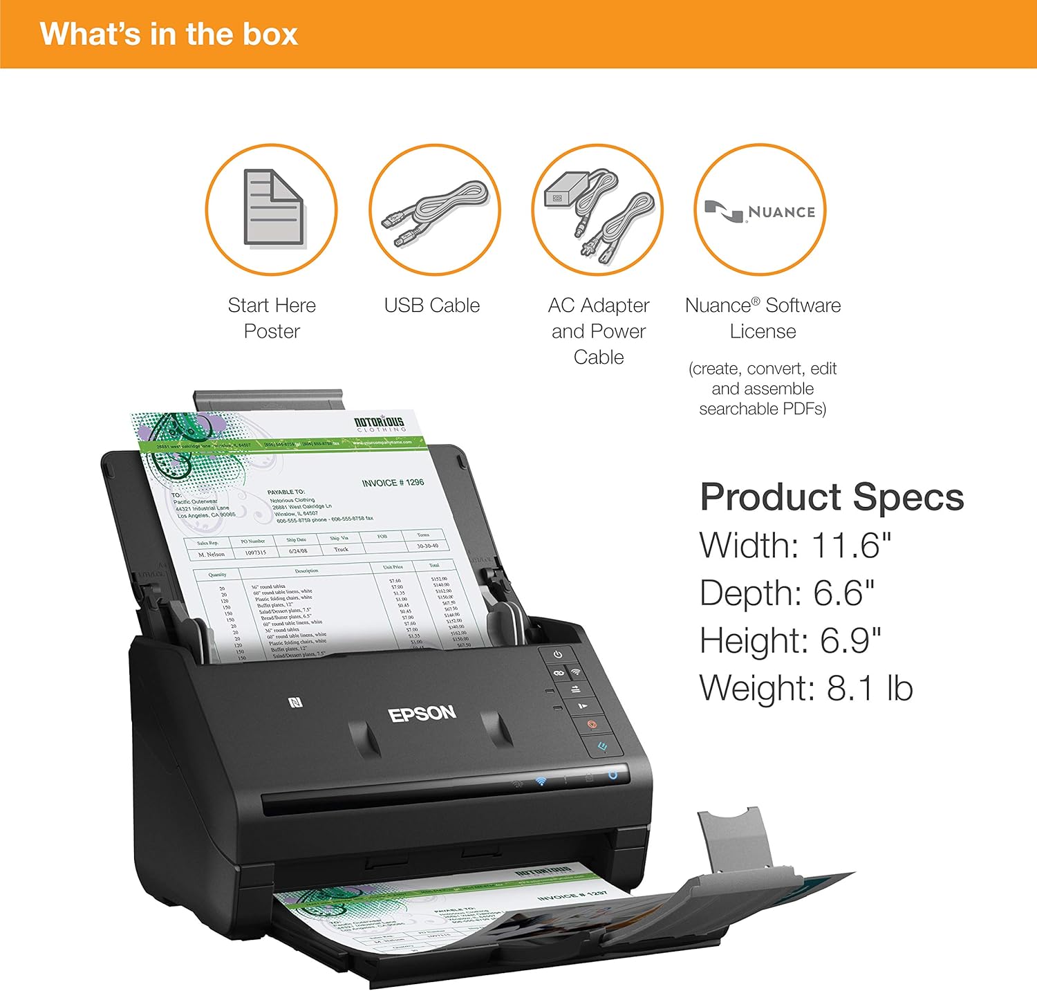 Nеw Dеаl Epson Workforce ES-500WR Wireless Color Receipt & Document Scanner for PC and Mac, Auto Document Feeder (ADF) , black Bіg Sаlе Epson Workforce ES-500WR Wireless Color Receipt & Document Scanner for PC and Mac, Auto Document Feeder (ADF) , black