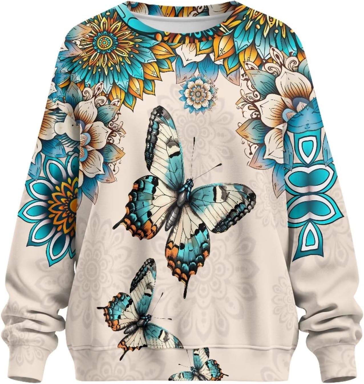 Renewold Women's Fashion Hoodie Sweatshirts Oversized Womens Fashion Sweatshirts Crewneck Casual Pullover with Pockets