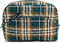 Vista 9 de Vera Bradley Bolsa organizadora de maquillaje cosmético grande de algodón para mujer