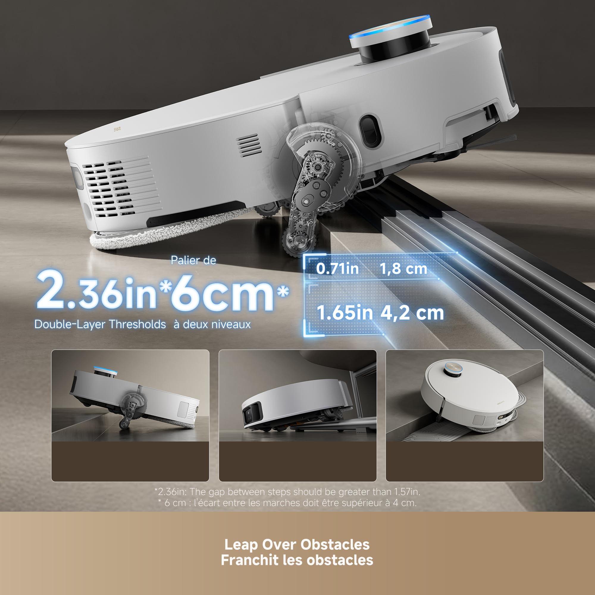 DREAME X50 Ultra Complete Robot Vacuum and Mop with Auto-Empty and Mop Self-Cleaning, 20,000Pa Suction, Obstacle Avoidance and 360° Navigation, Corner to Edge Deep Cleaning, Detangling Brush (White)