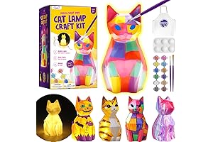 Paint Your Own Cat Lamp Kit - Art for 7 Year Old Girls