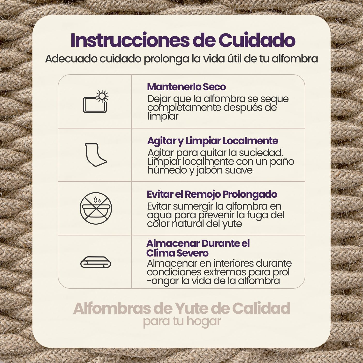 DEXI Felpudo de Yute Natural 60 x 90 cm, Alfombra Entrada Casa Exterior Antideslizante y Resistente, Felpudos Atrapar Suciedad para Puertas, Accesorios para el Hogar, Marrón