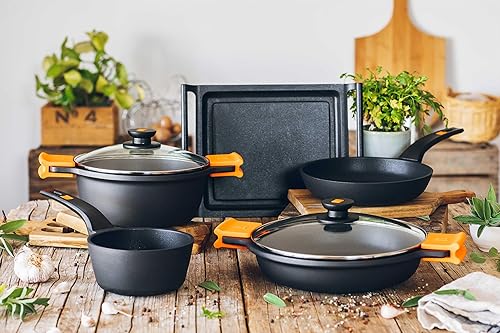 Miniatura 8 de Braisogona Cazuela baja eficiente con tapa, 15.7 in