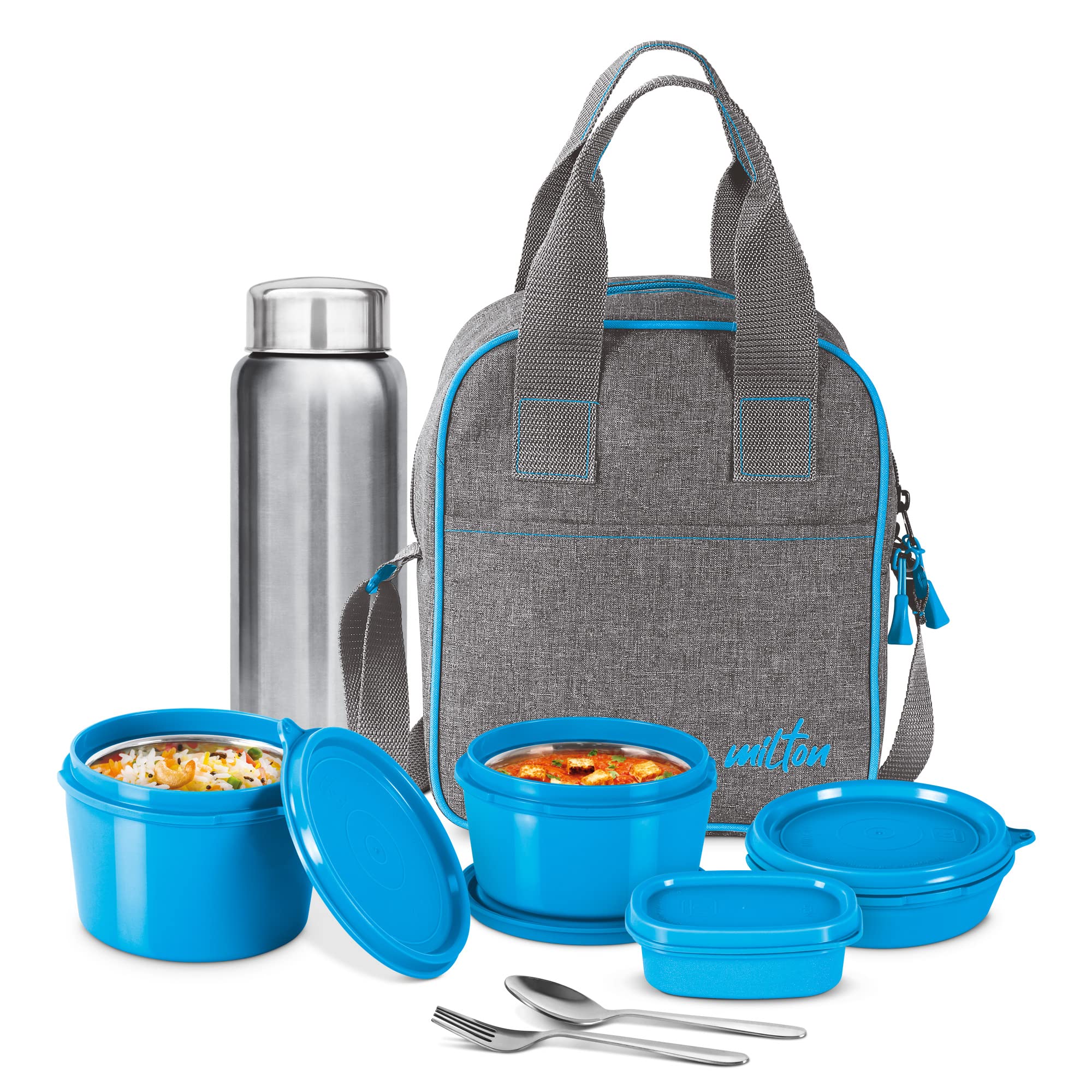 See full amazon price history chart for MILTON Savor Lunch Box with Insulated Jacket, (3 Inner Stainless Steel Containers, 180ml, 320ml, 450ml, Steel Bottle 750ml, 100ml Chutney Dabba, Spoon & Fork) Microwaveable & Leak-Proof Tiffin, Blue MILTON Savor Lunch Box with Insulated Jacket, (3 Inner Stainless Steel Containers, 180ml, 320ml, 450ml, Steel Bottle 750ml, 100ml Chutney Dabba, Spoon & Fork) Microwaveable & Leak-Proof Tiffin, Blue (B0C1P23J23) Amazon Price History, Amazon Price Tracker