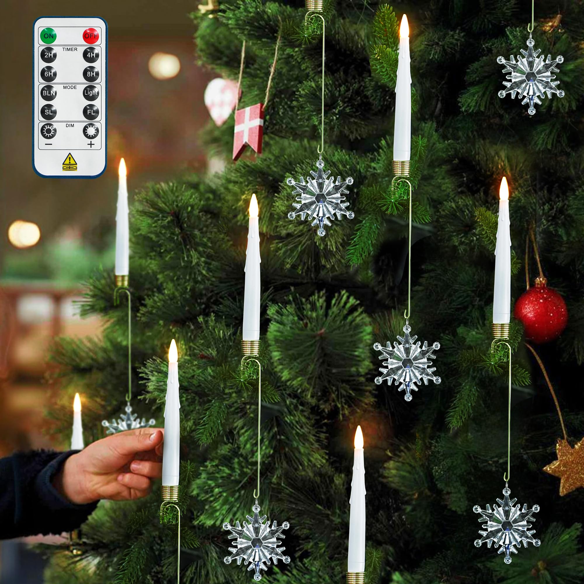 Amazon.com: yunsheng 12Pcs Christmas Tree Candles with Remote