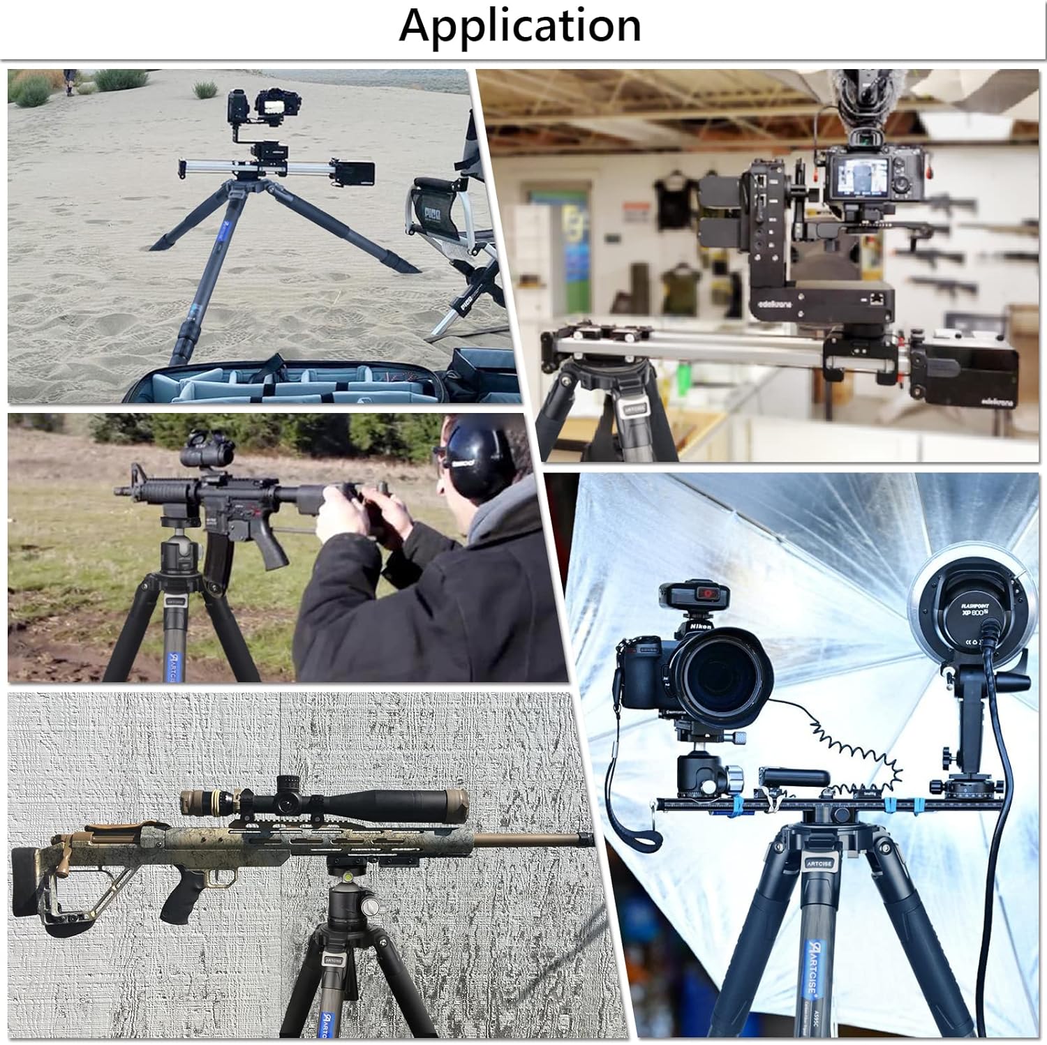 10層 40mm カーボンファイバー三脚 2セクション外部センターコラム 超安定 プロフェッショナル 高耐久 カーボンボウル 三脚