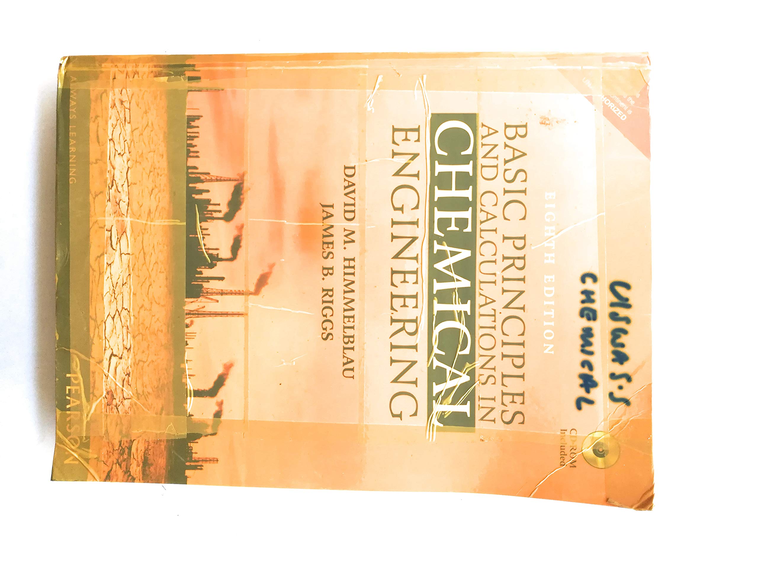 BASIC PRINCIPLES AND CALCULATIONS IN CHEMICAL ENGINEERING (WITH CD), 8TH EDN