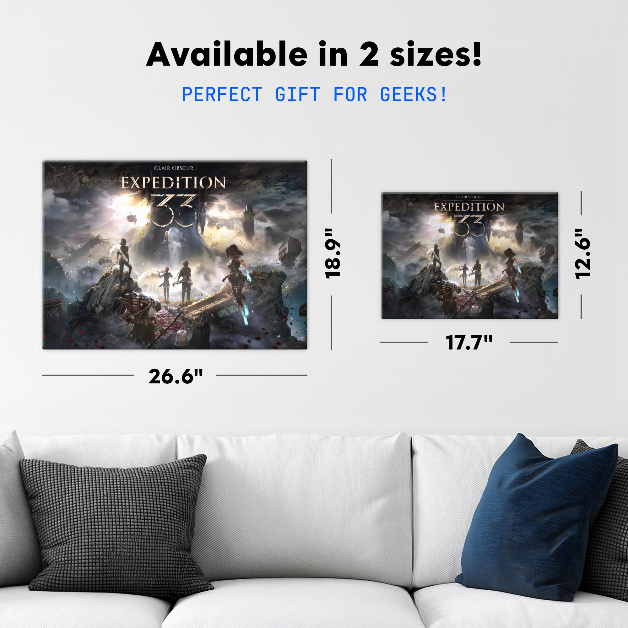 Displate Officiel Clair Obscur: Expedition 33 Poster - Métallique Fixation Magnétique Licence Officielle Image Affiche de Haute Qualité 45 cm x 32 cm