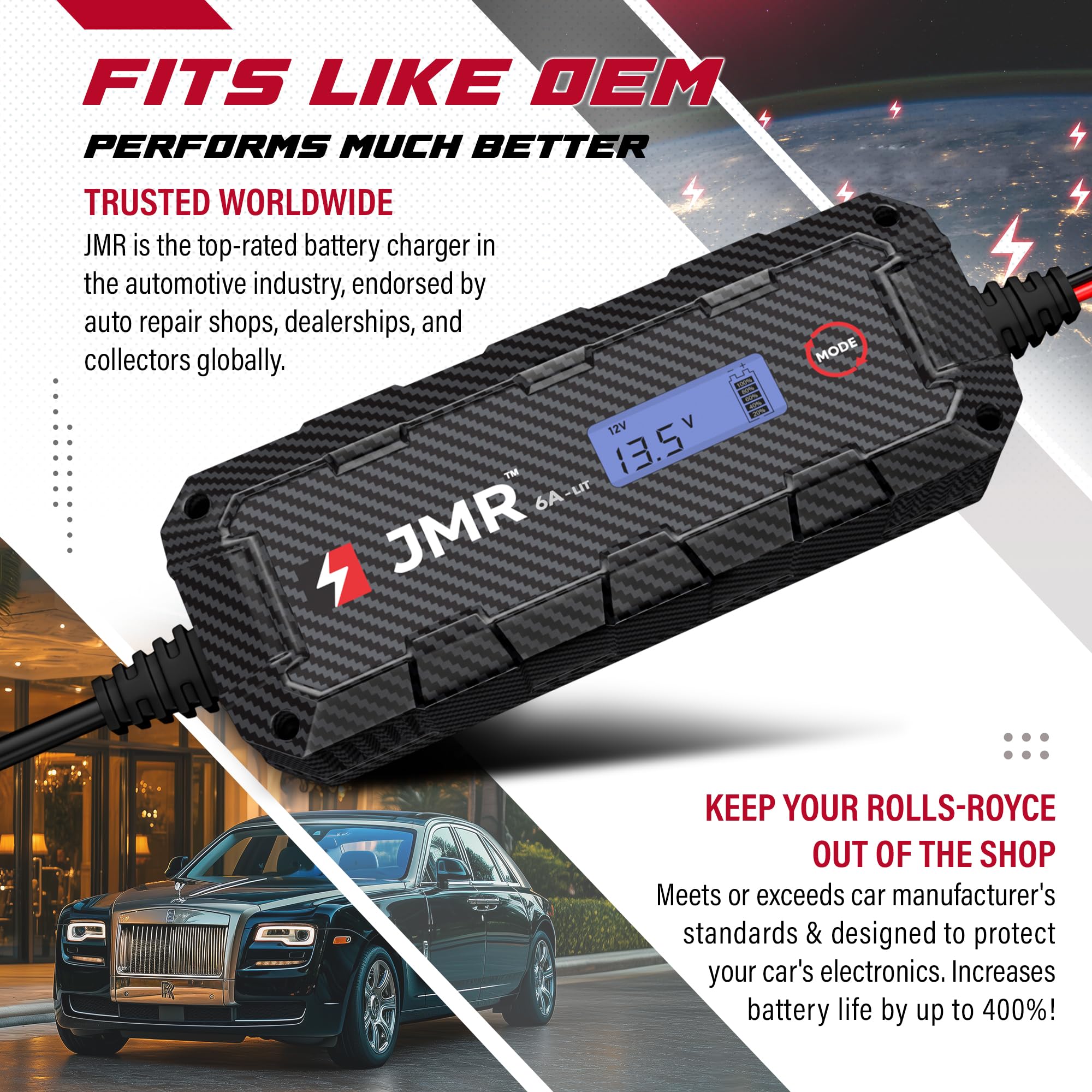 Amazon.com: JMR Battery Charger for Rolls-Royce Ghost Phantom
