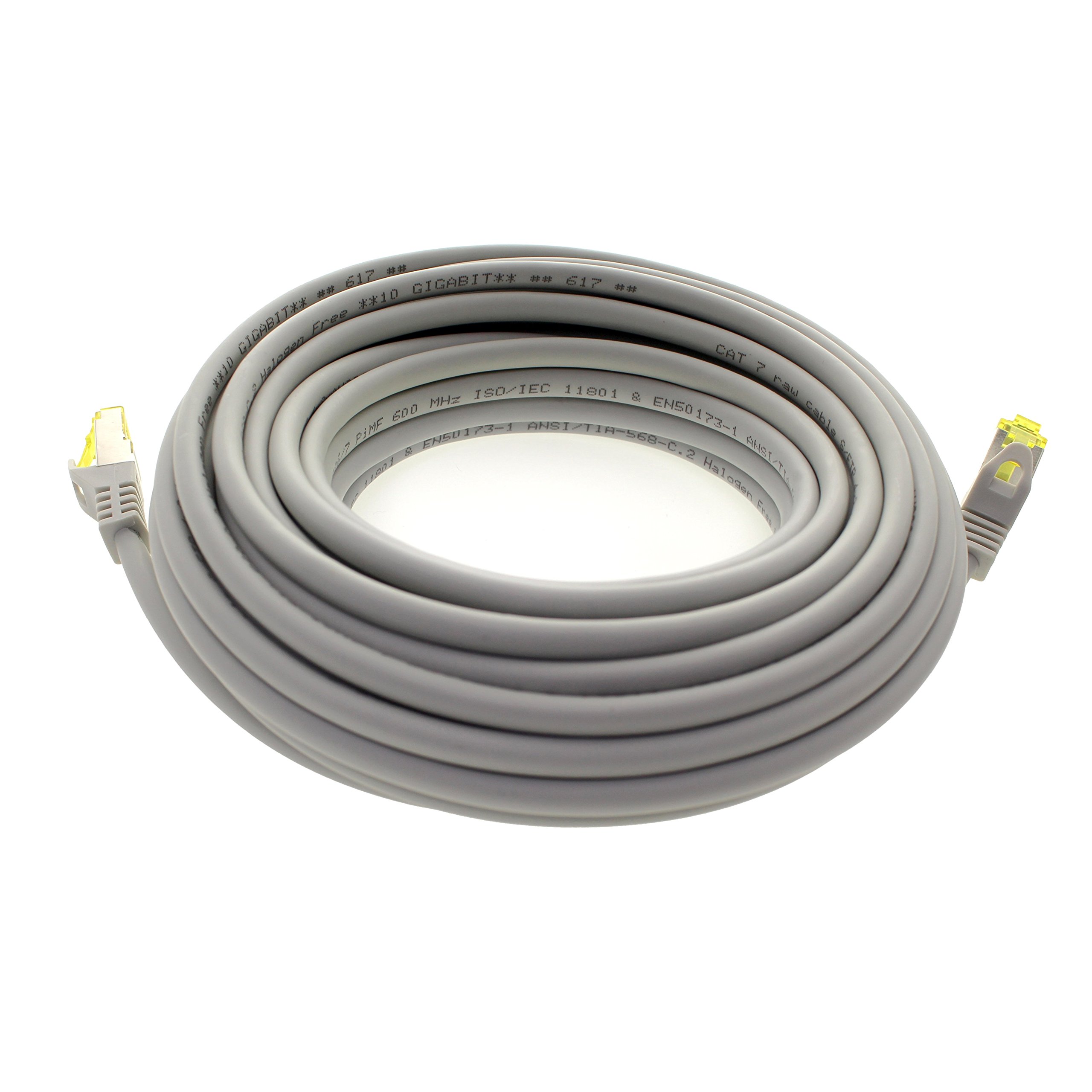 1aTTack.de Cat.7 network cable 0.5 m black pack of 5 Cat7 Ethernet cable network LAN cable raw cable 10 Gb s SFTP PIMF LSZH set patch cable with Rj 45 plug Cat.6a — view 48