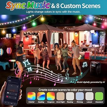 AKK Smart Outdoor Wall Lights with GFCI Outlet, APP Control RGBCW Color Changing Porch Lights, IP65 Waterproof, ETL Listed LED Lantern Light for Porch Patio Garage, Work with Alexa (Required Gateway)