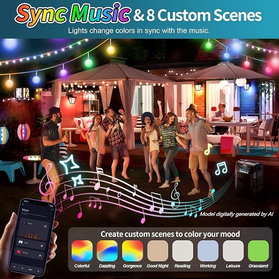 AKK Smart Outdoor Wall Lights with GFCI Outlet, APP Control RGBCW Color Changing Porch Lights, IP65 Waterproof, ETL Listed LED Lantern Light for Porch Patio Garage, Work with Alexa (Required Gateway)
