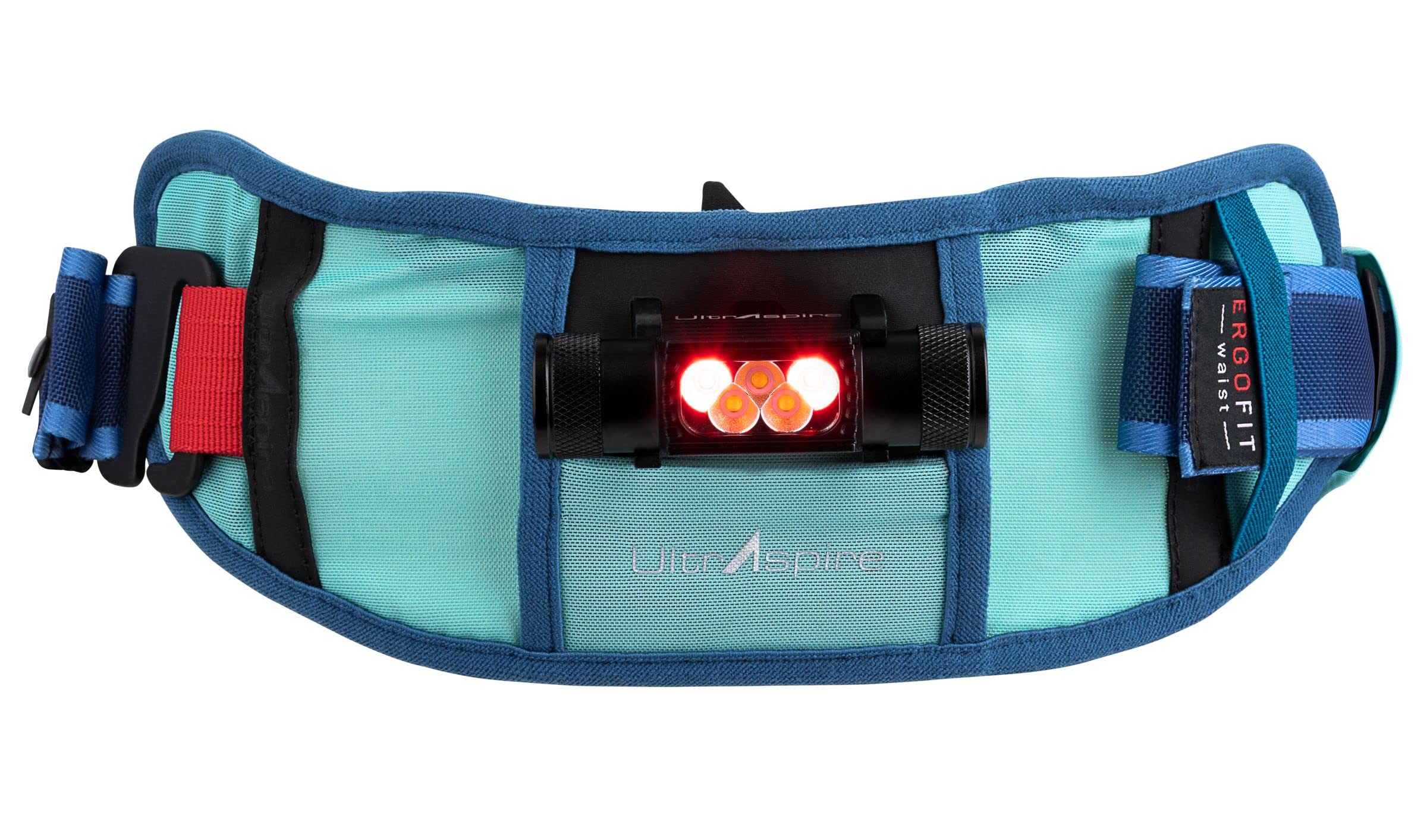 'UltrAspire Lumen Ally Waist Belt (Light NOT Included) - Burgundy/Cherry Tomato, Universal (28''- 40'')'