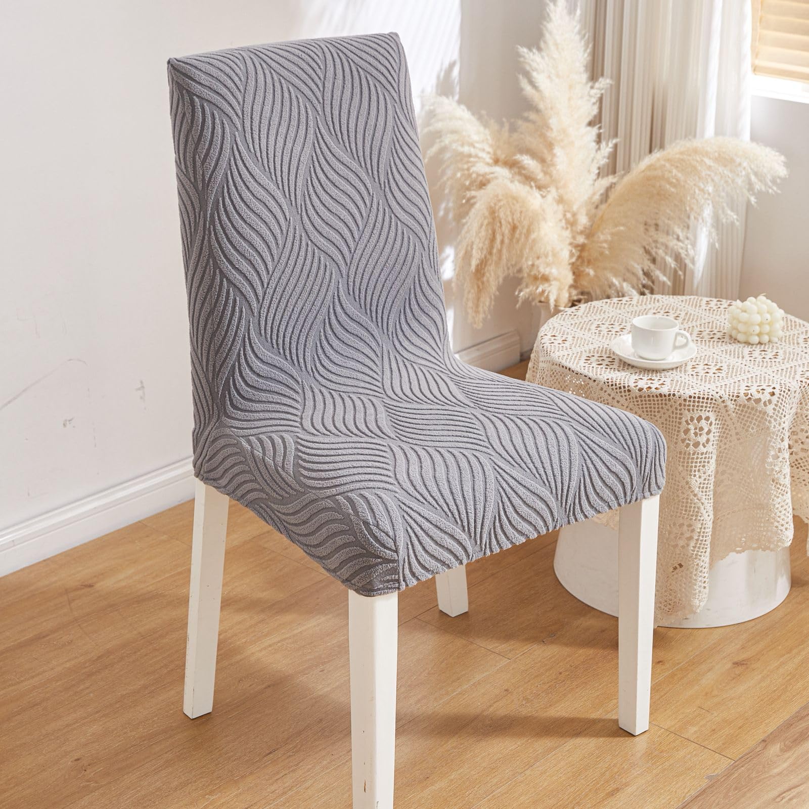 Protect Your Dining Chairs with Elastic Slipcovers -1 Protect Your Dining Chairs with Elastic Slipcovers -1