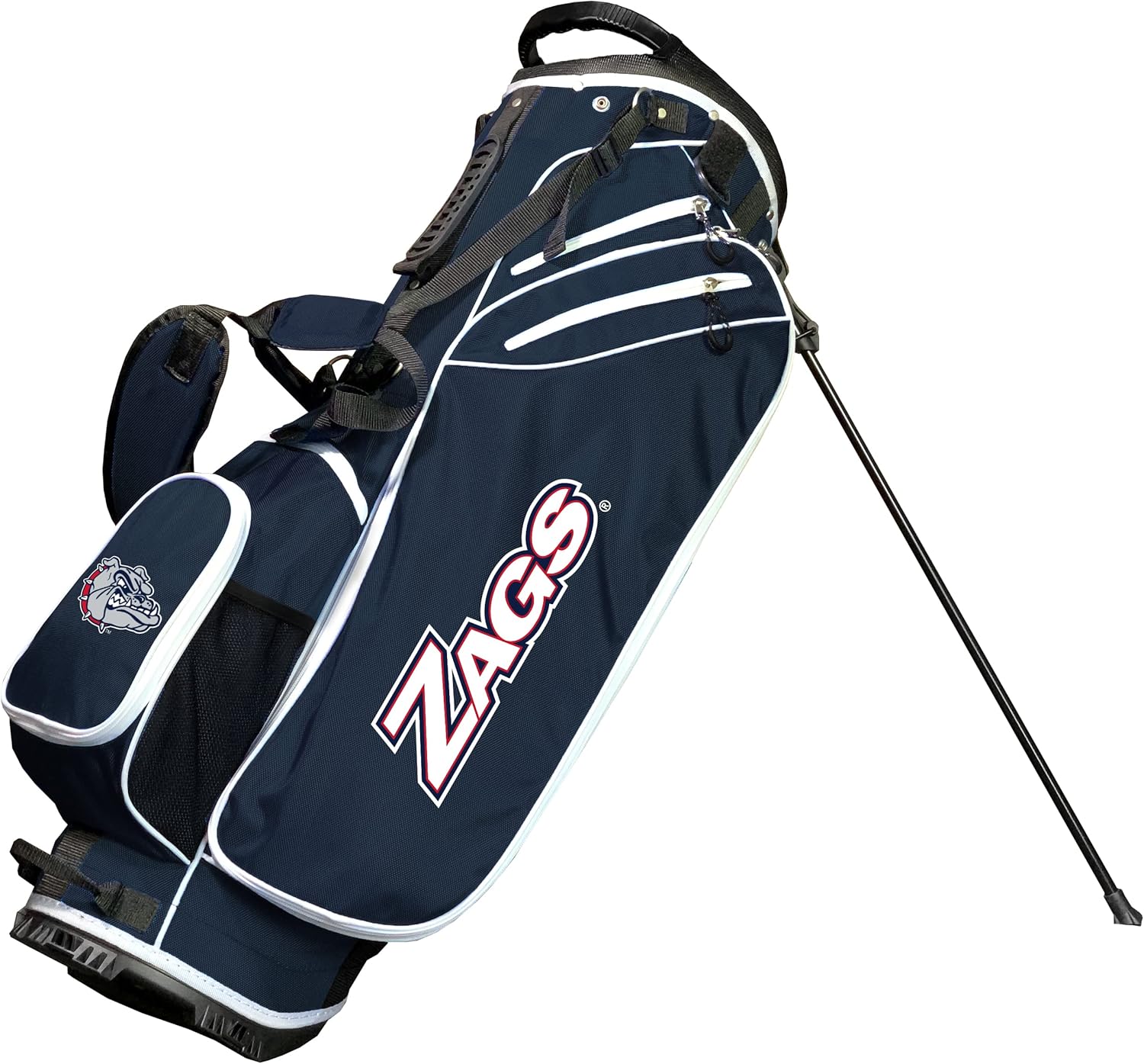 Team Golf NCAA Birdie Stand Golf Bag, Lightweight, 14-Way Club Divider, Spring Action Stand, Insulated Cooler Pocket, Hook-and-Loop Fastener Glove and Umbrella Holder & Padded Handles
