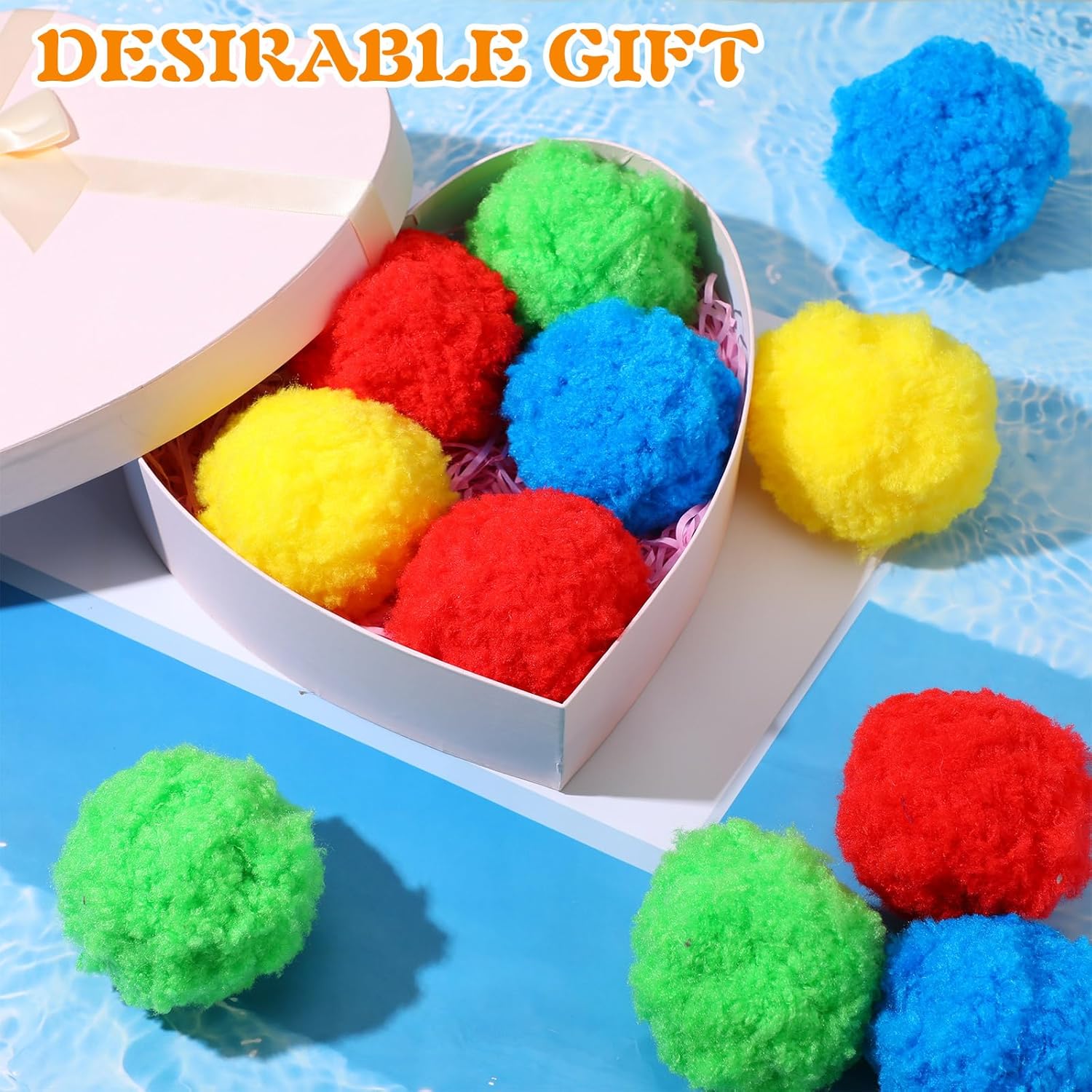 Extra Large 3.94 Inch Reusable Sponge Water Balls, Soft Splash Pool Balls for Outdoor, Summer Pool Fun for Adults Water Fight, Yard Beach