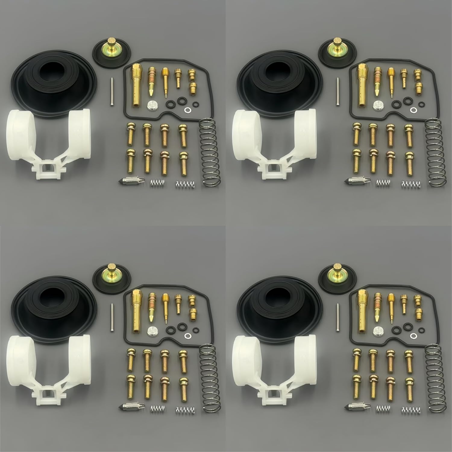4 Pack Carburetor Rebuild Kit for Kawasaki Concours ZG1000 1986-2006 Carb Repair with Main Jet #125#130 Pilot Jet #35