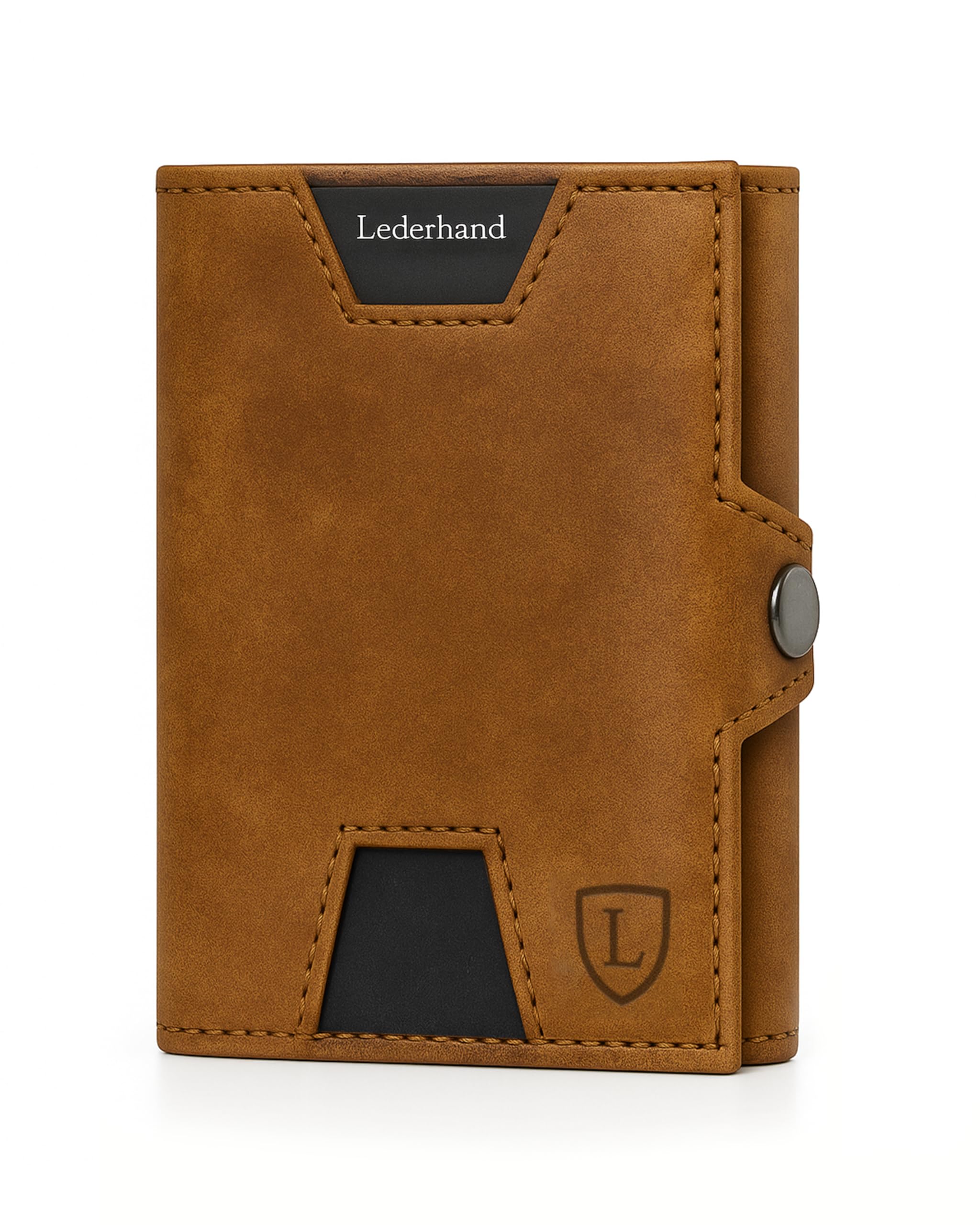 Lederhand Neo Wallet, brązowy (vintage braun), 8 cm, Mini