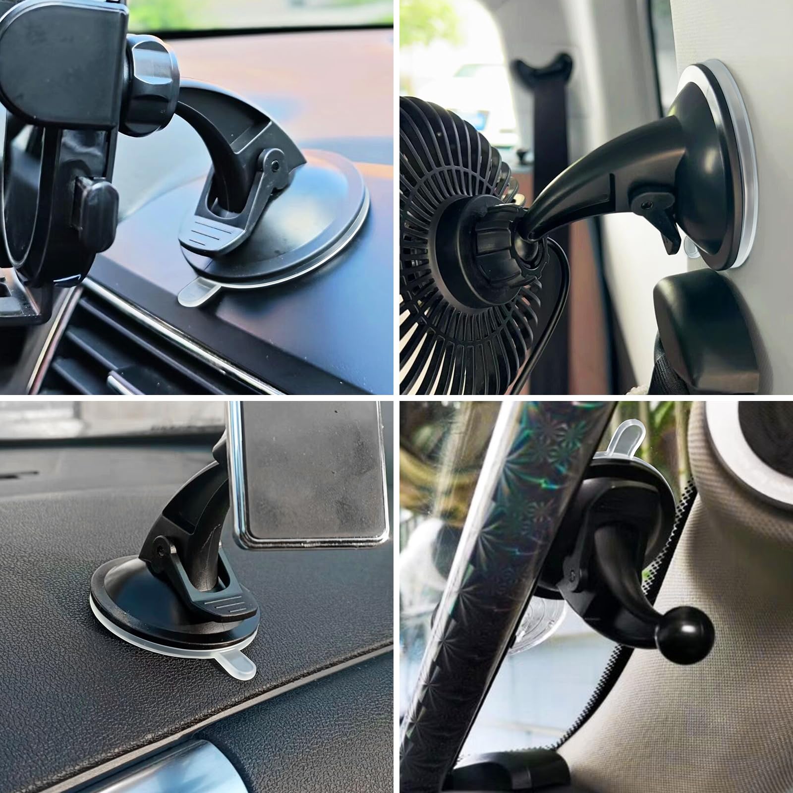 jose2015 2 ventosas de TPU de 17 mm, soporte de ventosa para parabrisas GPS, soporte GPS para Nuvi Drive Dezl RV GPS, color negro