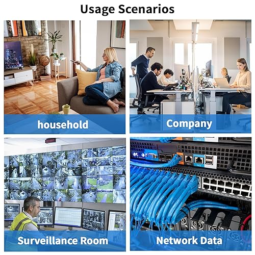 Miniatura 6 de YSONG Cable Ethernet Cat 8 de 100 pies, alta velocidad de 40 Gbps, 2000 Mhz, 26 AWG, conector RJ45 chapado en oro, para exteriores e interiores