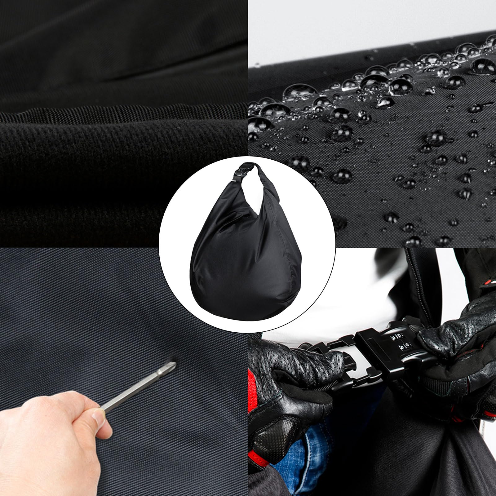 30L Sac de Casque Verrouillable Grand, Oxford Sac pour Casque de Moto, Sac Casque pour Moto, Vélo, Ski, Basket-Ball, Fitness, Outdoor