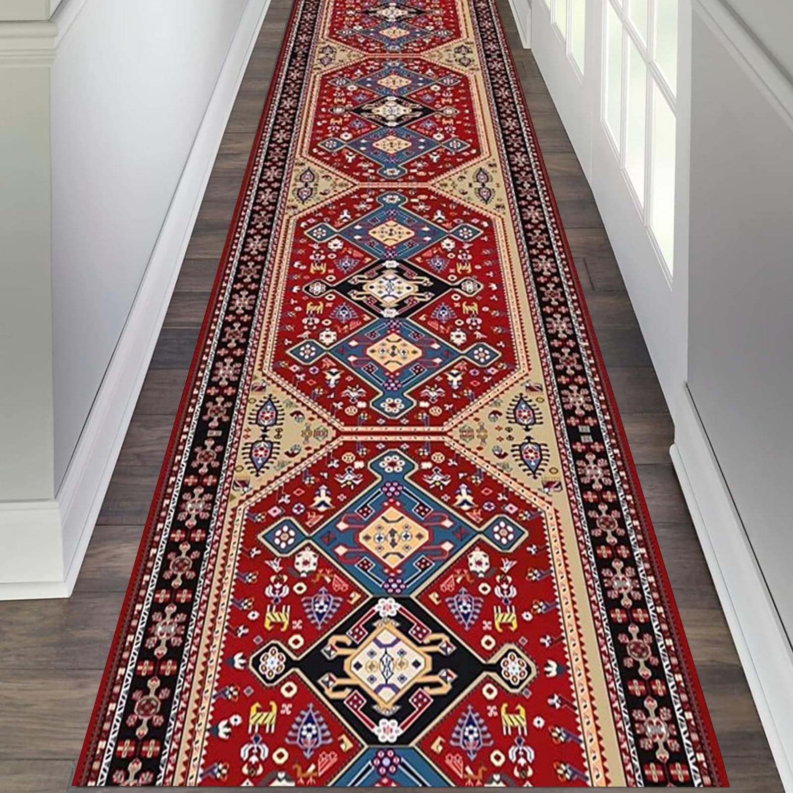 Tapis de sol lavable antidérapant grand format 80x500cm pour cuisine et couloir