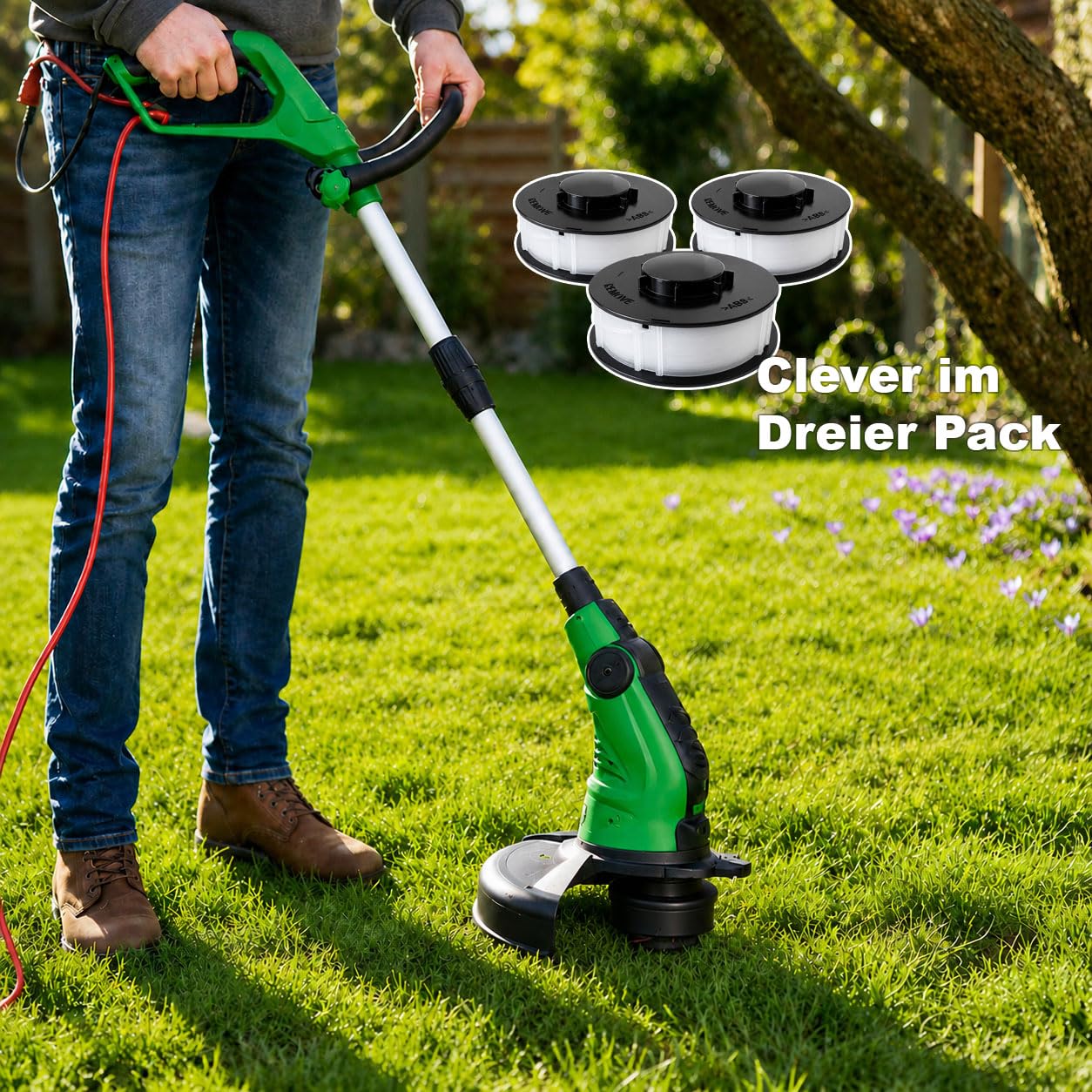 3 x zapasowa szpula żyłki do podkaszarki Gardenline – Einhell – King Craft – Top Craft