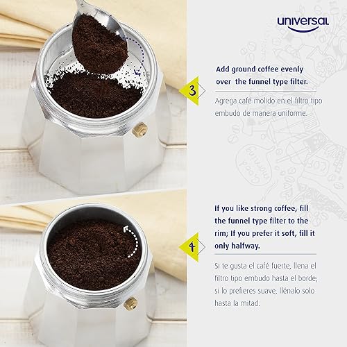 Miniatura 6 de universal StoveTop - Cafetera de café expreso, aluminio (9 tazas15.21 onzas)