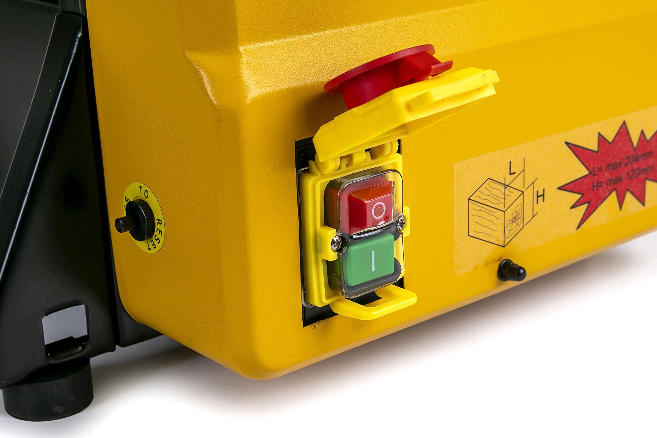 FEMI JOB LINE FM-CYCLONE - Cepilladora Regruesadora 1500W - Mesa Aluminio - Avance Automático - Sistema de Aspiración Integrado - Seguridad Anti-Arranque - Guía Inclinable 90° a 135°