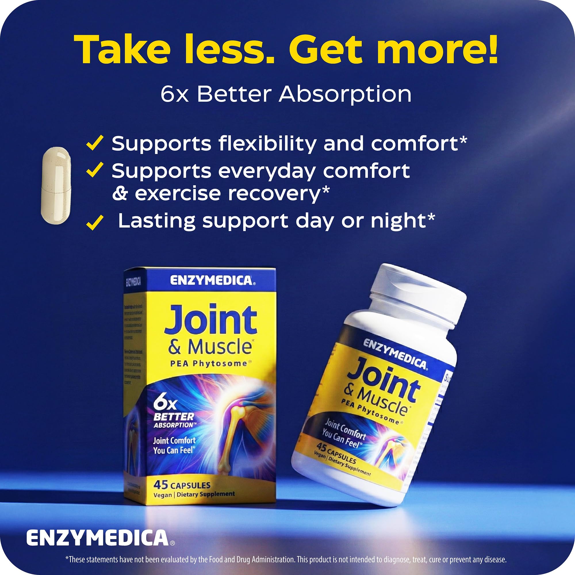 Enzymedica Joint & Muscle Pea Phytosome for Men & Women - 45 Capsules — Amazon image 4