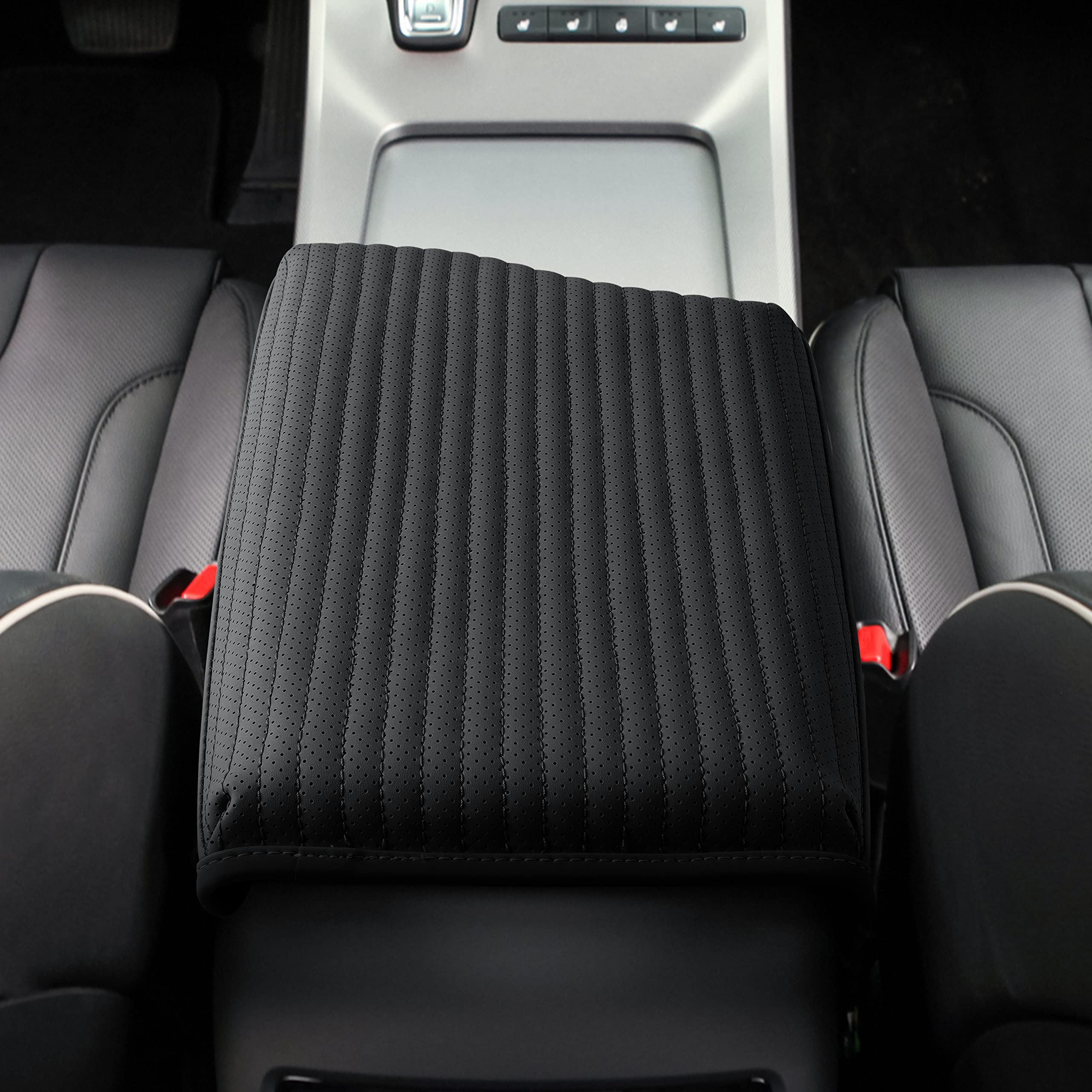 KMMOTORS Palisade (2023 Facelift Design Black) pokrowiec na konsolę środkową, poduszka na podłokietnik, akcesoria palisadowe