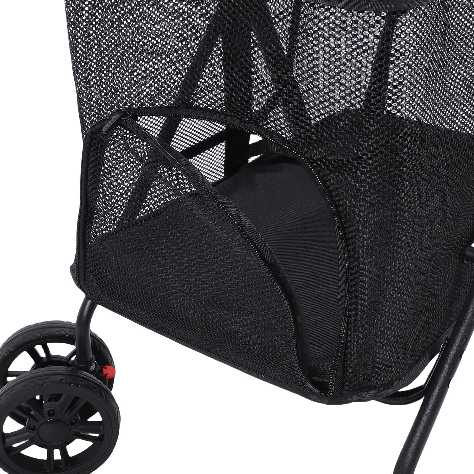Alomejor Cochecito Plegable para Mascotas, Carrito para Perros y Gatos con Paraguas y Portavasos, Cochecito Click Click para Perros, Transportadores para Mascotas (#11)