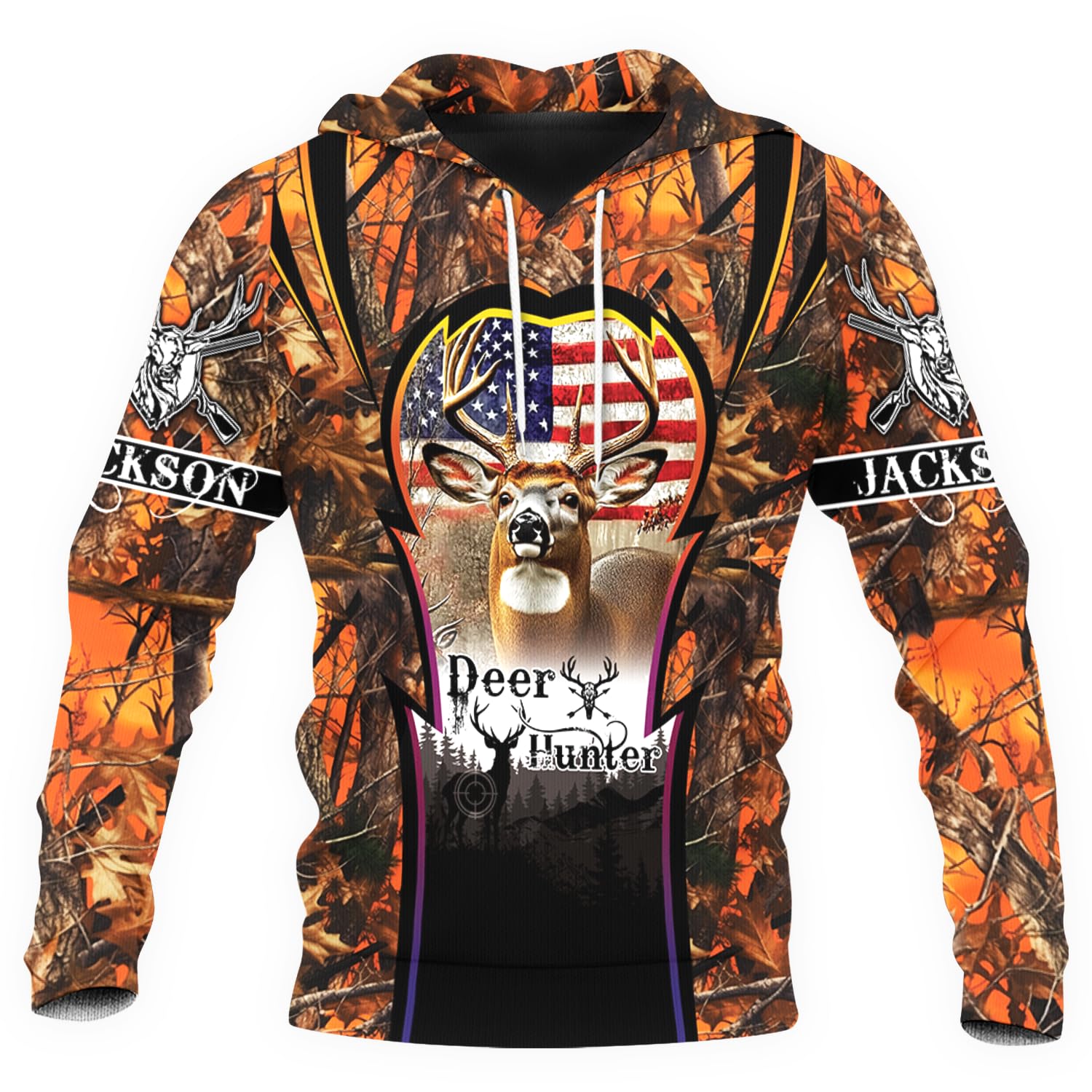 PriAmi Custom Camo Hoodie for Women, 3D Pullover Hunting Sweater Gift