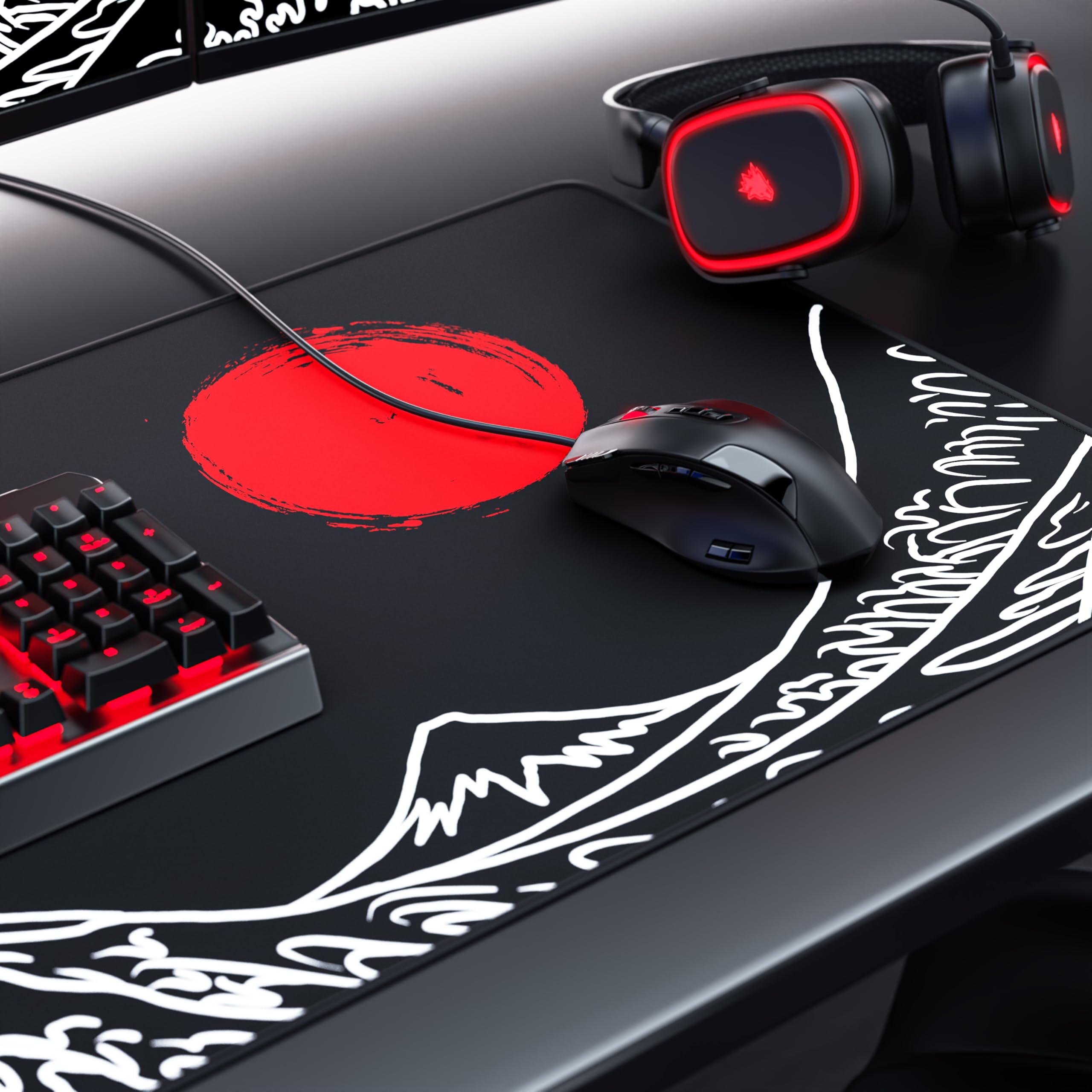 TITANWOLF - XXL Mouse Mat - Mouse Pad 900 X 400 X 3mm –Speed Gaming Mouse Pad - Extra