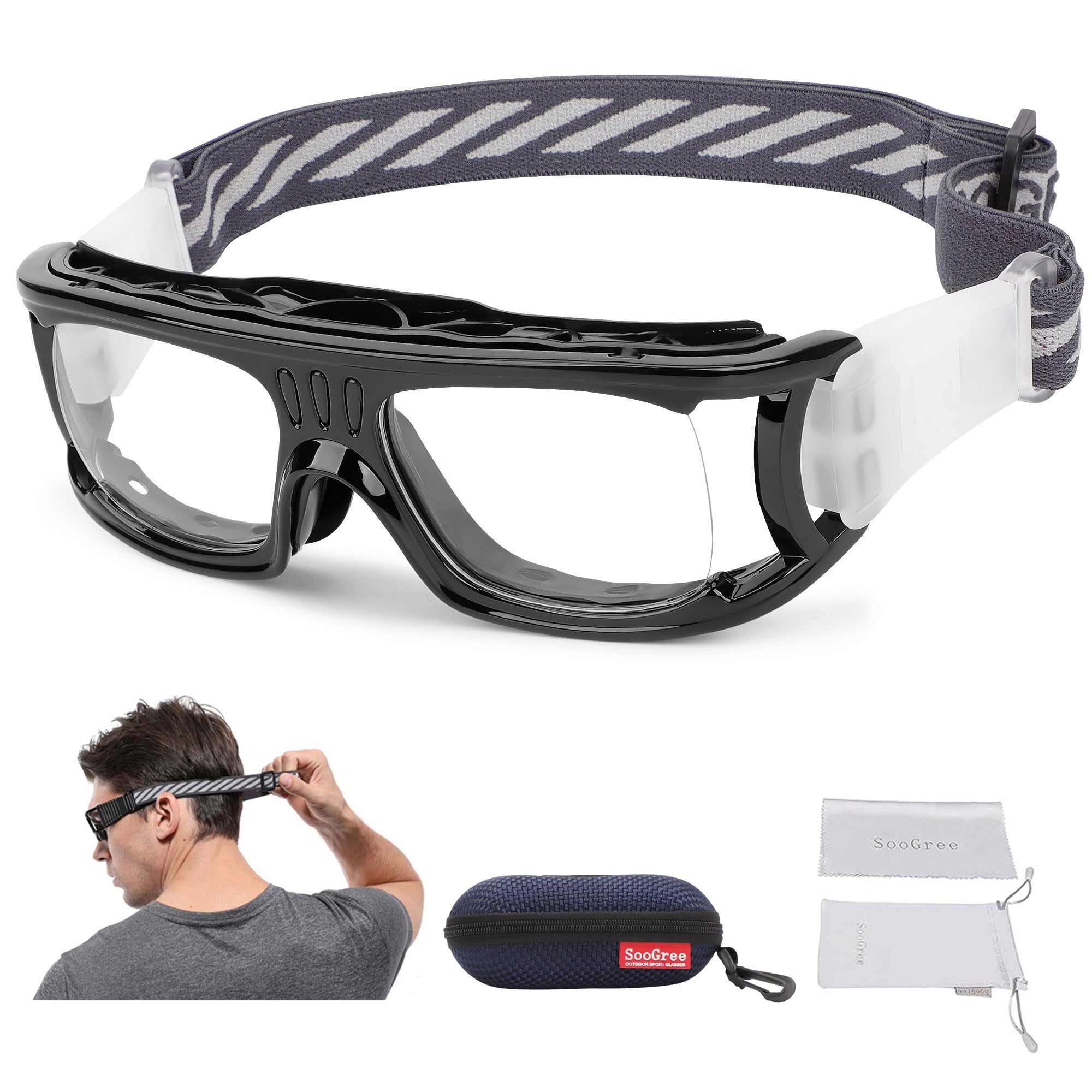 SooGree Sports Glasses Goggles for Men Basketball Anti Fog Protective Goggles