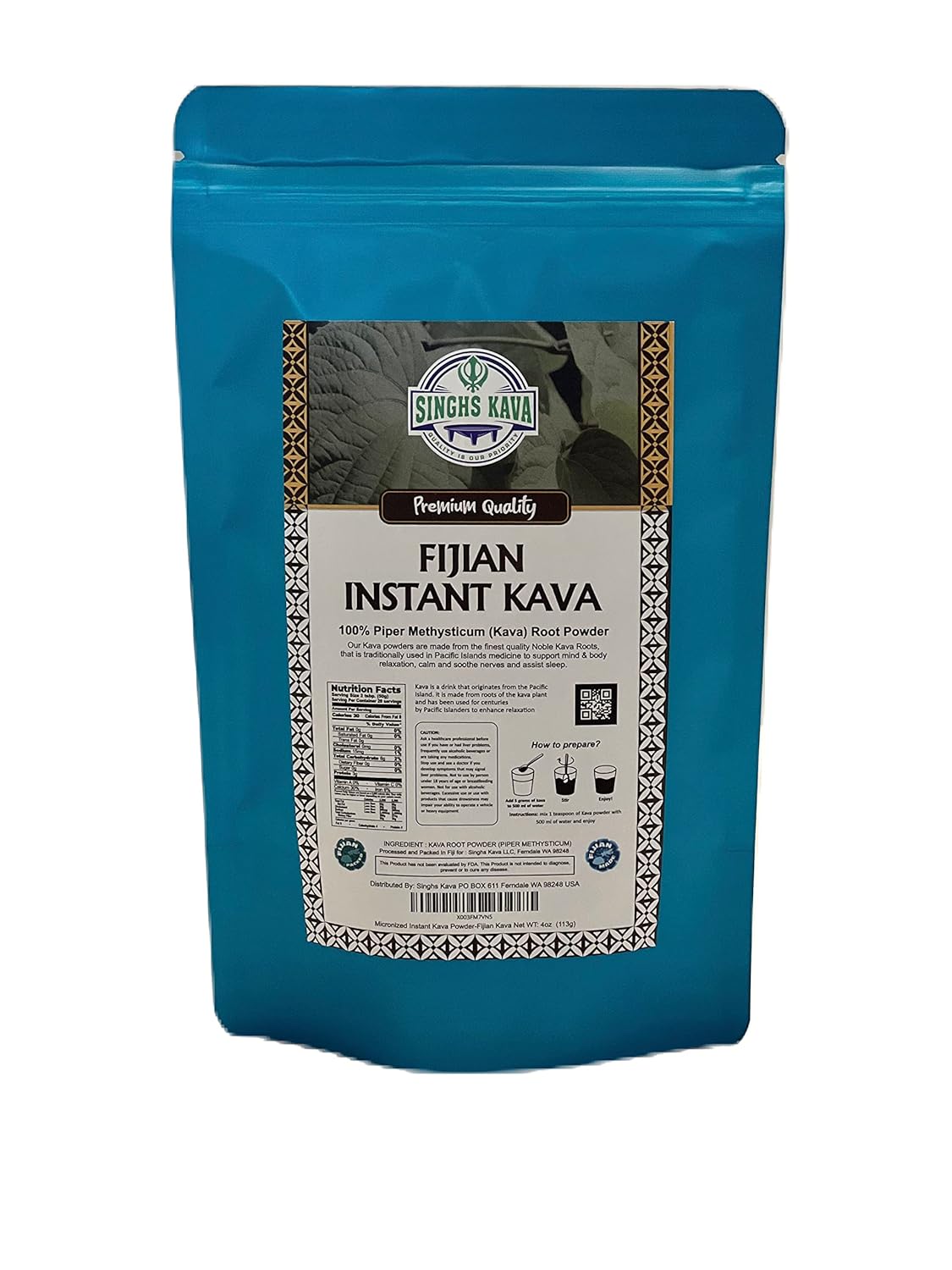 Micronized Instant Kava PowderFijian Kava (4 oz) Health & Household