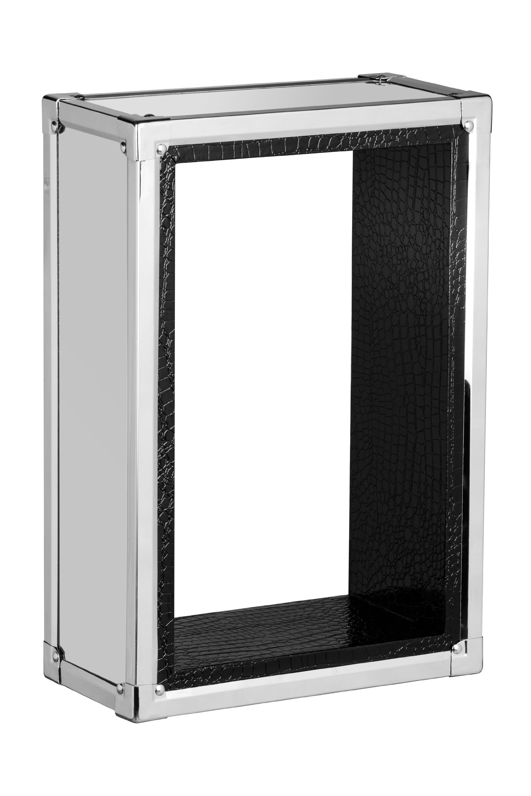 Orsina Crocodile Leather Effect Single Shelf Wall CubeWall Mounted Box ShelvesStorage Cube For WallCube Walls from B&Q