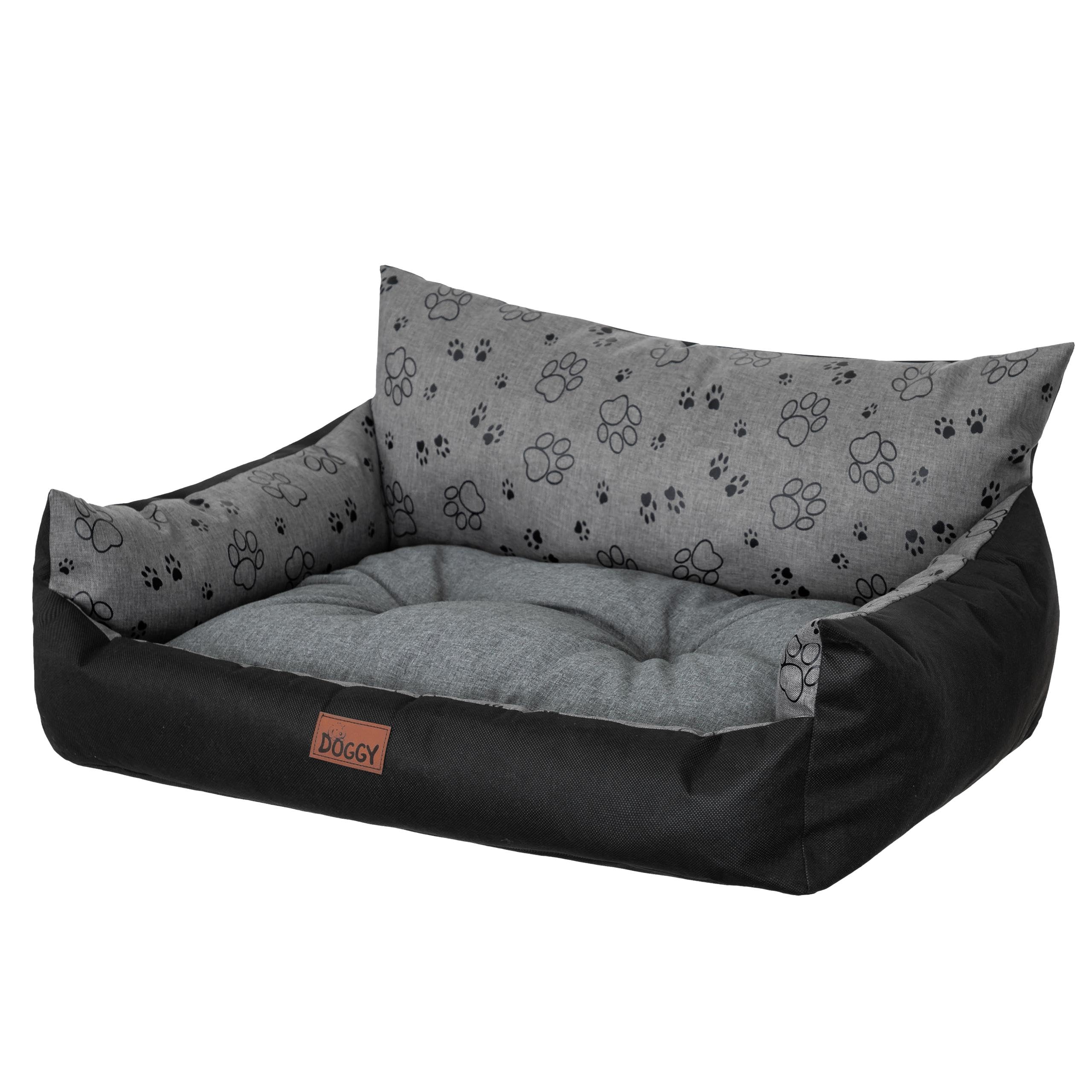 Lit Chiens Grande Taille Imperméable - Couverture Canapé, Lit Chiens Taille Moyenne - Joker - Coussin Chien Oeko-Tex Dog Bed 82x63 cm Graphite 3D XL