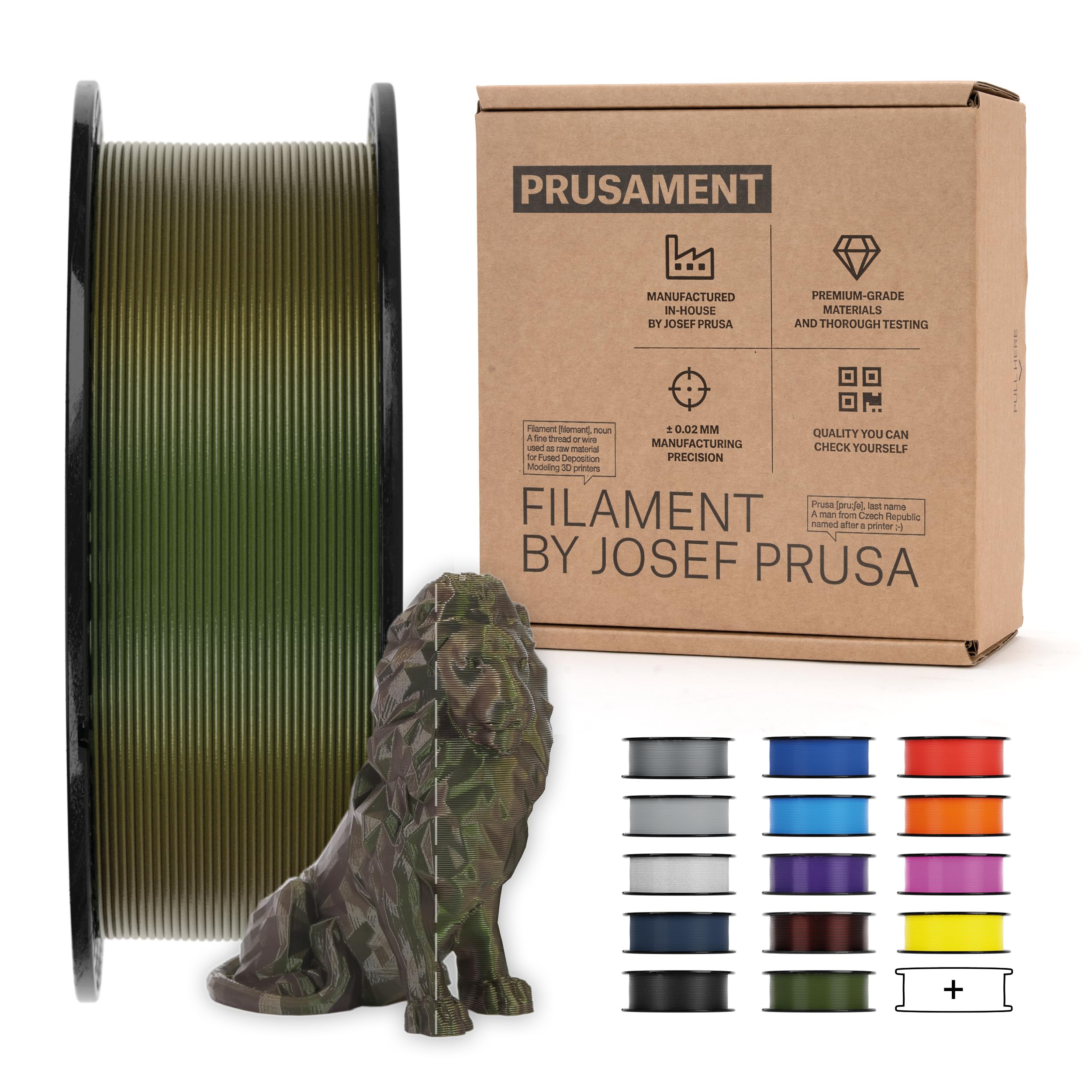 Premium Mystic Green, PLA Filament 1.75mm 1kg Spool (2.2 lbs), Diameter Tolerance +/- 0.02mm