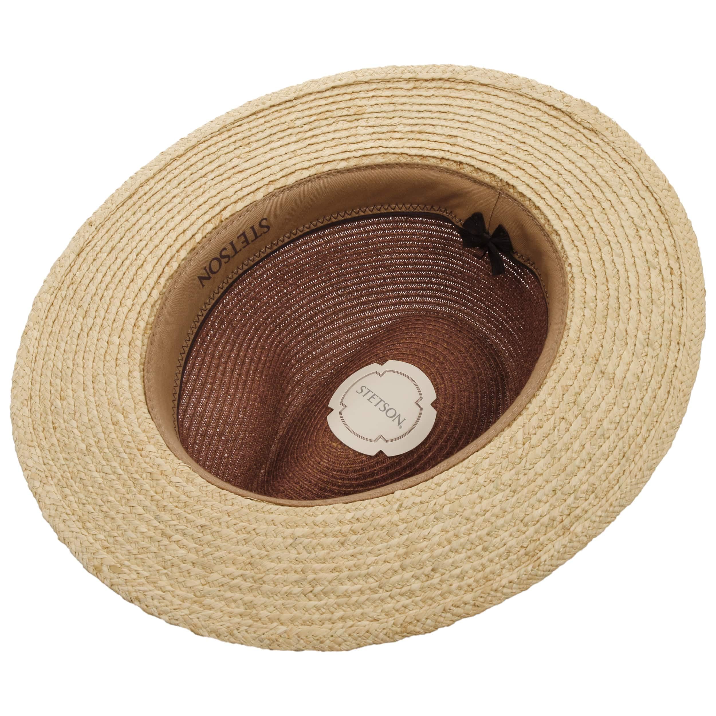 Stetson Twotone Traveller Chapeau de Paille Raphia Bicolore Homme Printemps Ete