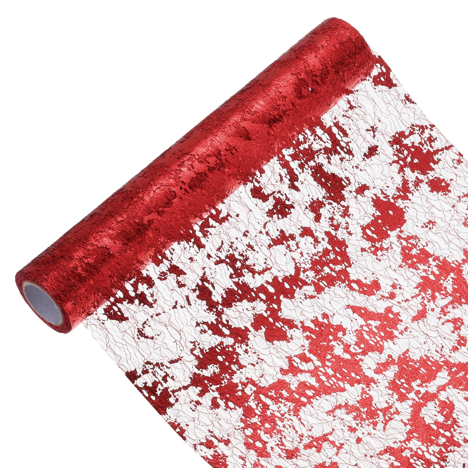 sourcing map Camino de mesa rojo vino de 11.4 x 108 pulgadas, malla metálica de lentejuelas, decoración de mesa para bodas, fiestas de cumpleaños, Navidad, Año Nuevo
