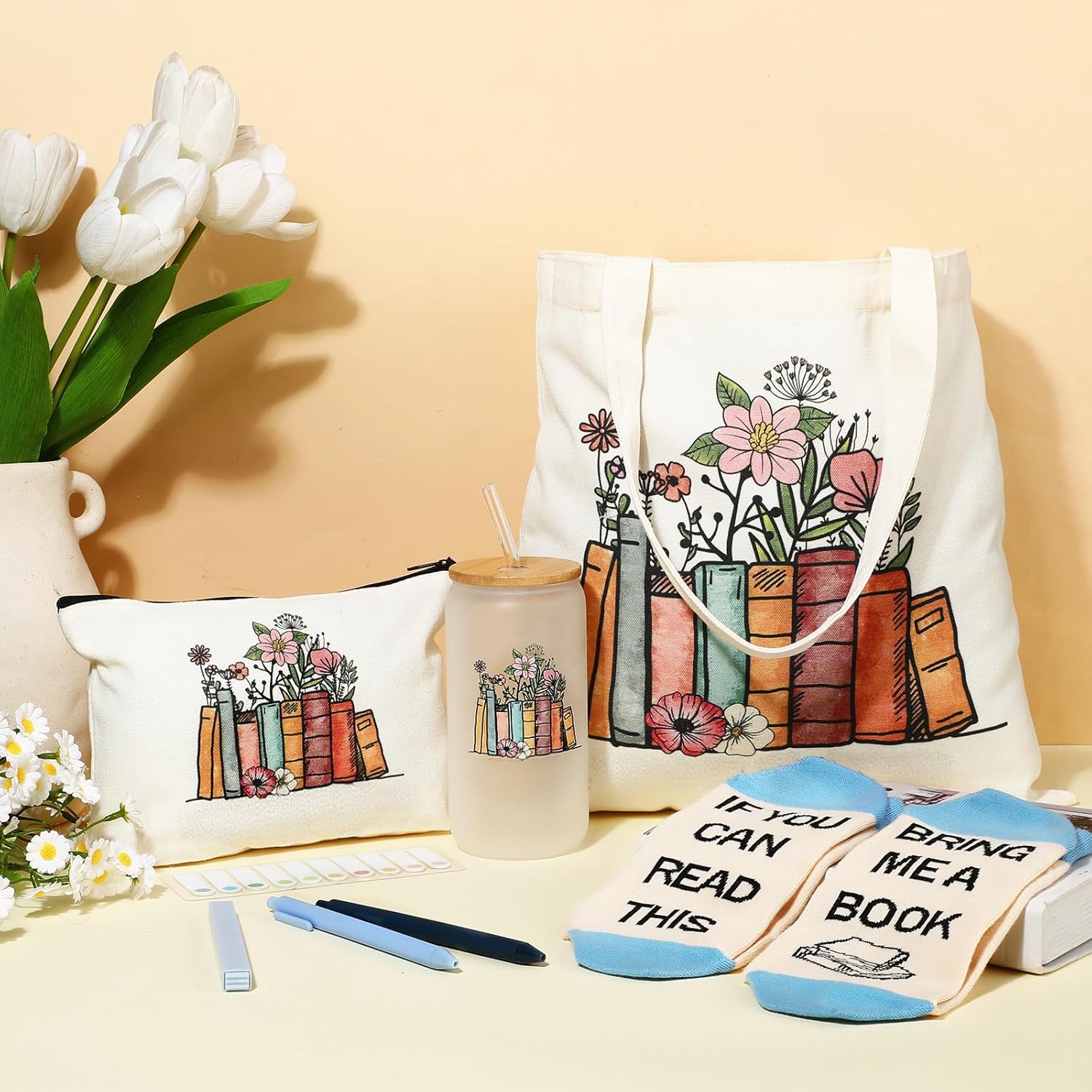 10 Pcs Valentines Book Lovers Gifts for Women Bookish Birthday Gift for Valentine's Day Reader Boss Book Club Customer Coworkers Teacher Nurse Professional Librarians Bookworms(Blue) - Image 2