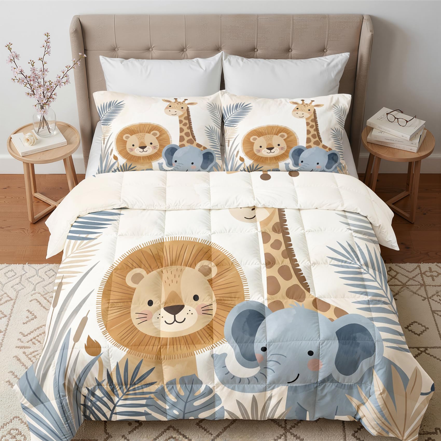 Kinder Safari Bettdecke 200x200cm