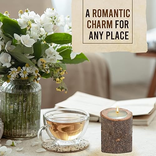 Miniatura 7 de Personalized Passion Portavelas de madera, paquete de 3, madera rústica de alta calidad, juego de 3 portavelas votivas para bodas, fiestas,