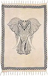 Canga Praia Poliéster Diversas Estampas Divindades Africanas Indianas Budistas Beach Bali Moda Praia (Elefante Frontal Areia)