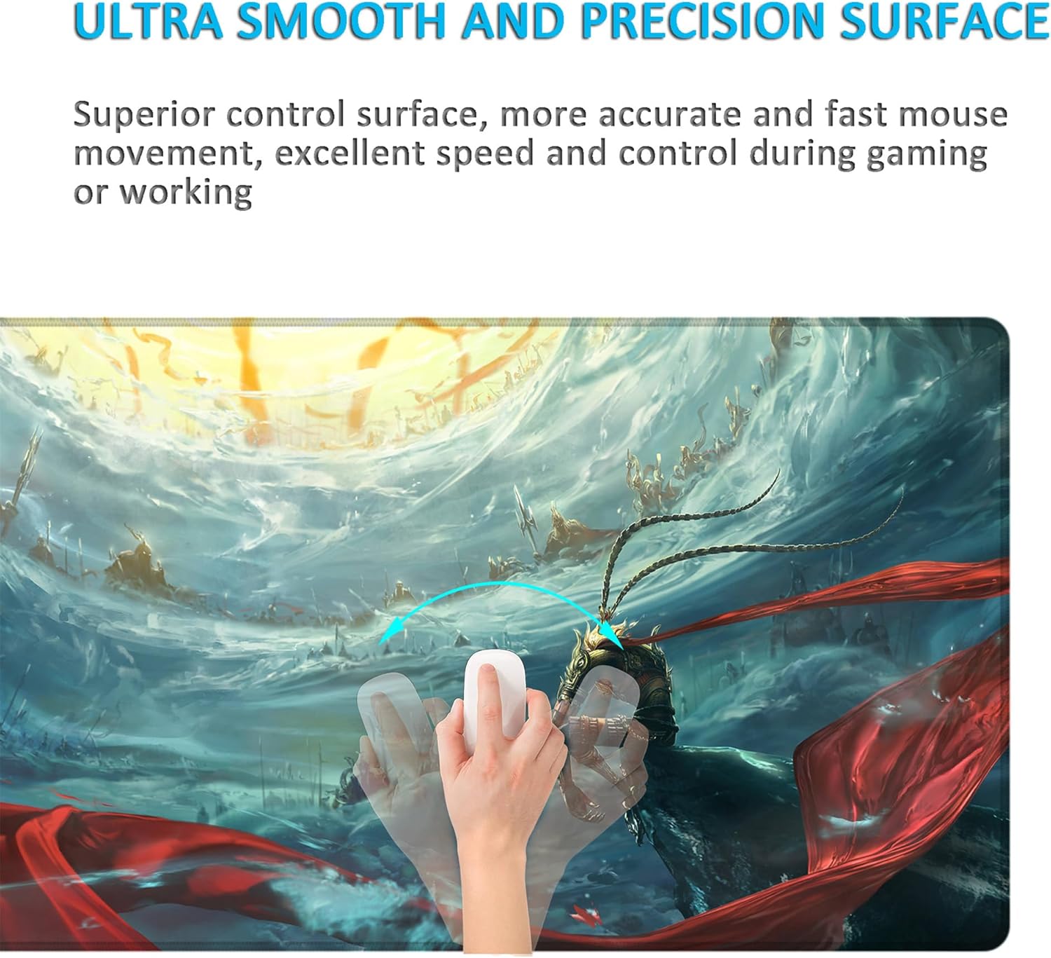 LL-COEUR XXL Gaming Mouse Pad Computer Keyboard Mat Office Desk Mat 120 x 60 cm (Colour 4, 1200 x 600 x 3 mm)